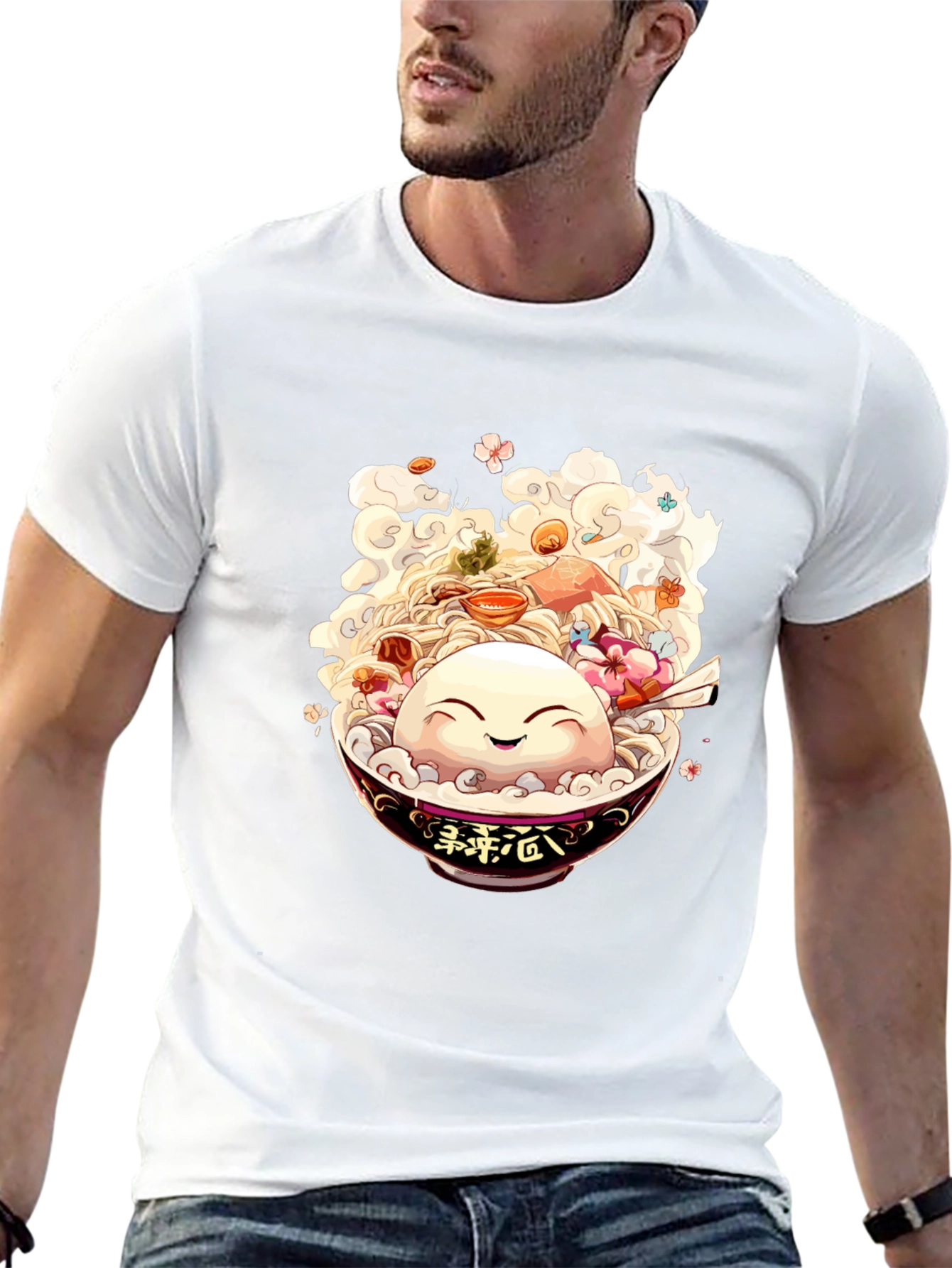 Anime Ramen Bowl Graphic T-Shirt