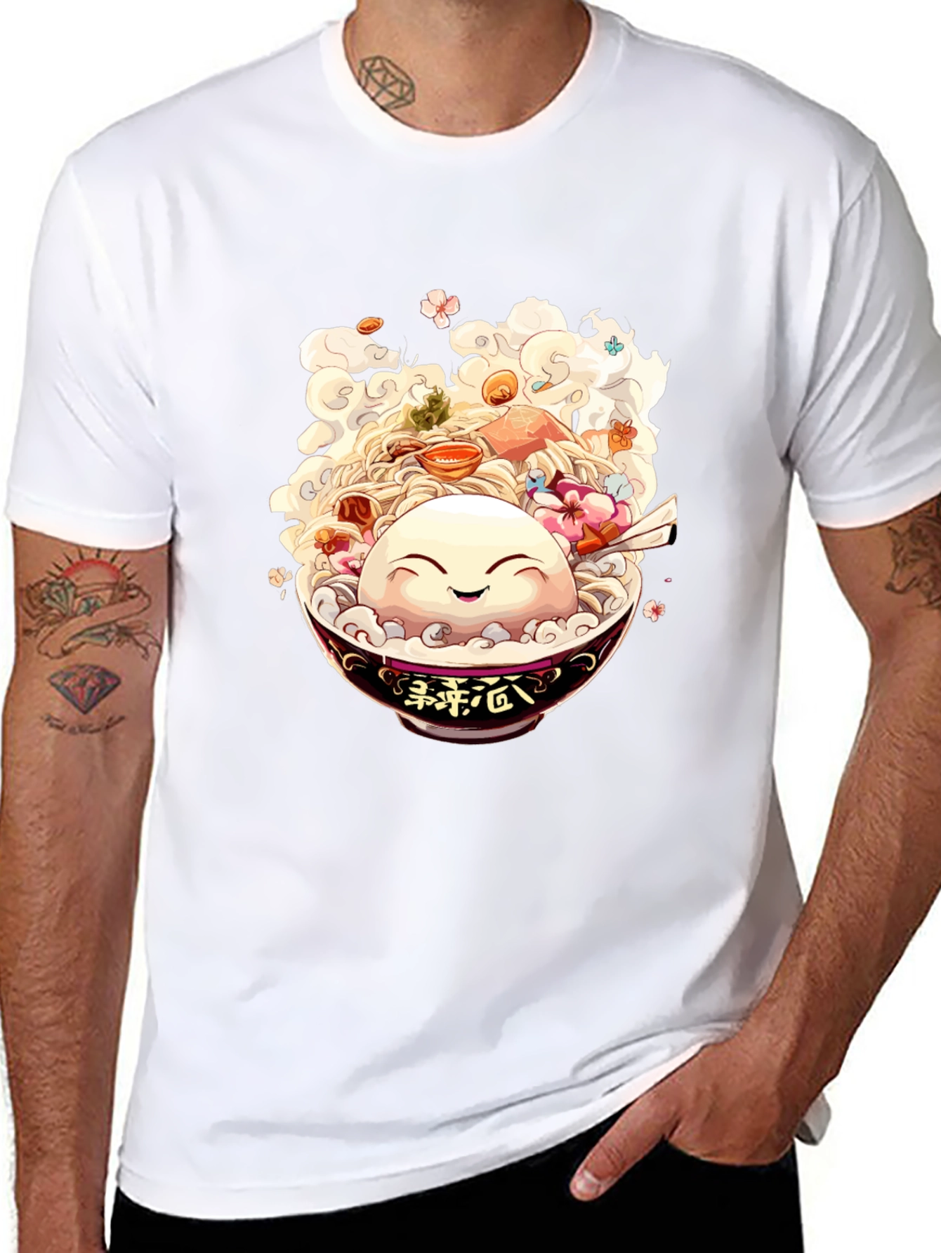 Anime Ramen Bowl Graphic T-Shirt