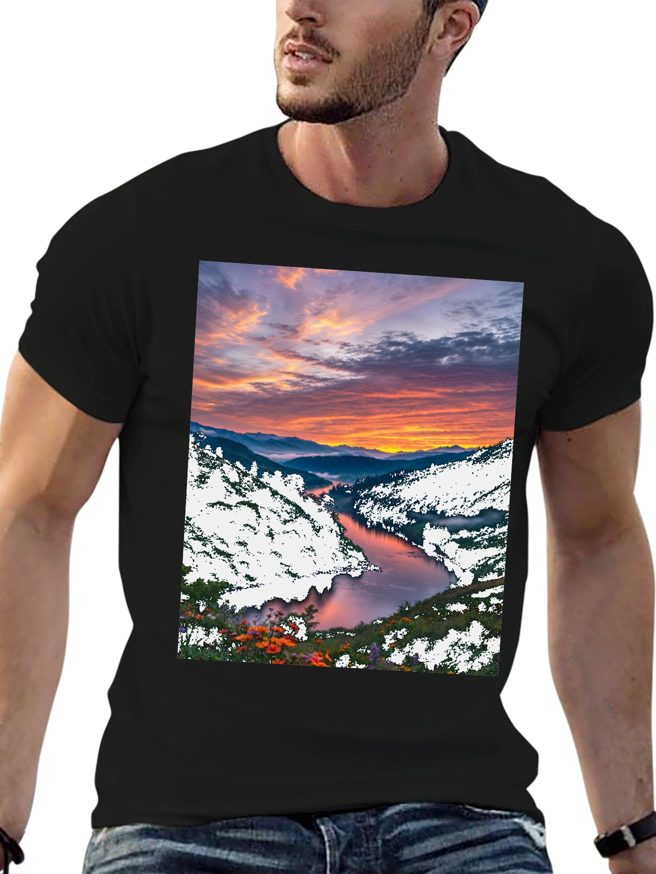 Scenic River Sunset T-Shirt