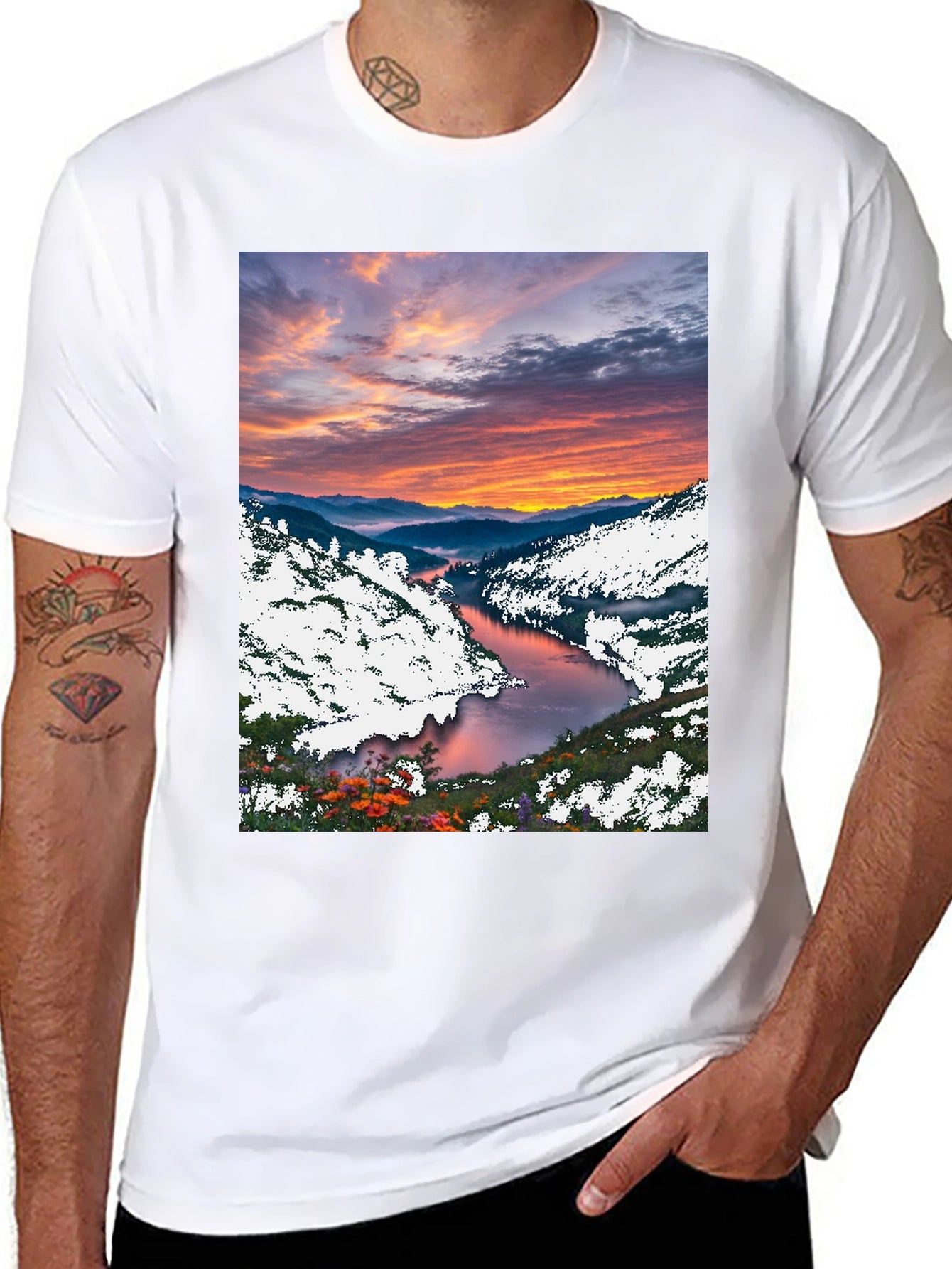 Scenic River Sunset T-Shirt
