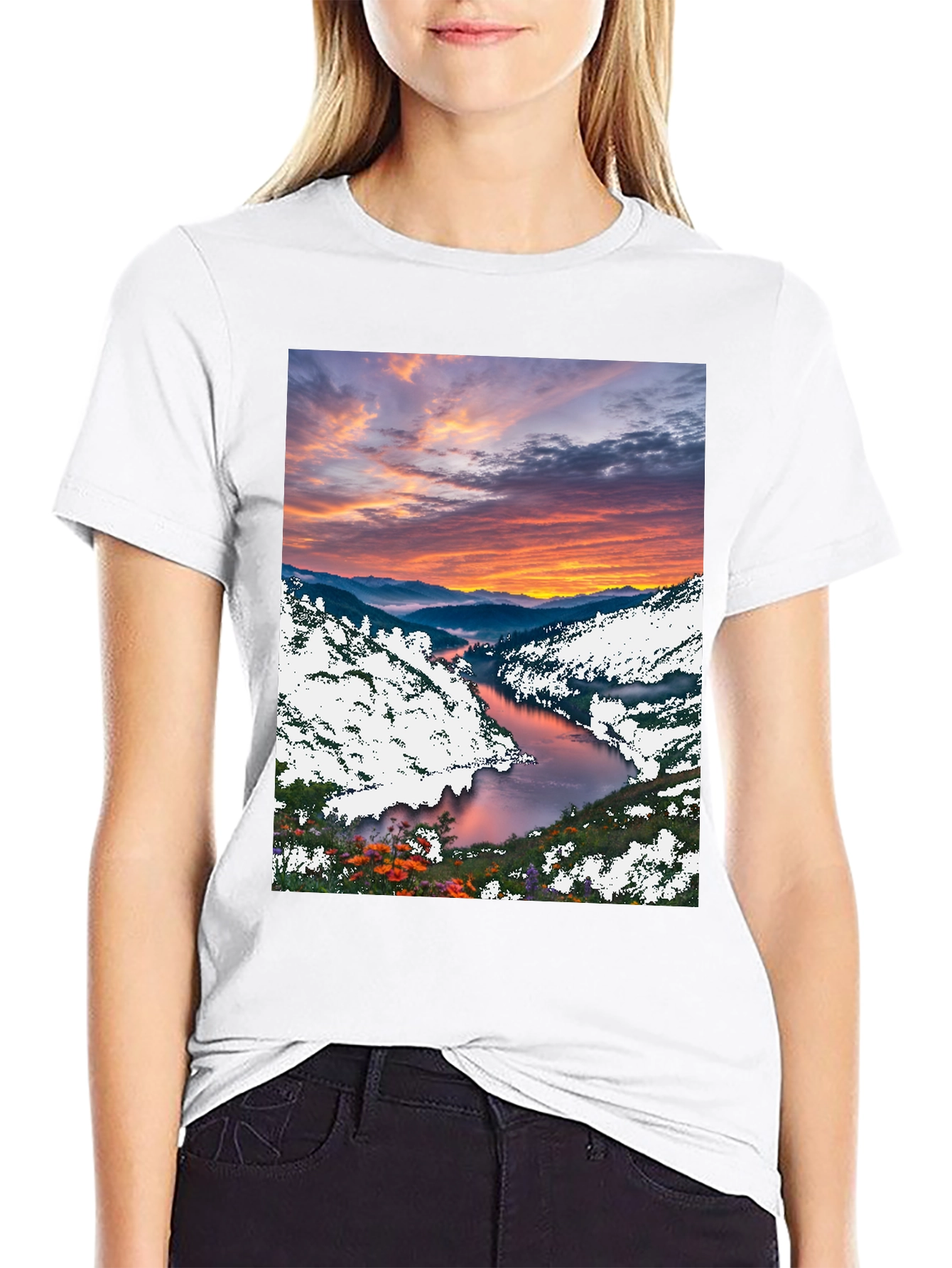 Scenic River Sunset T-Shirt