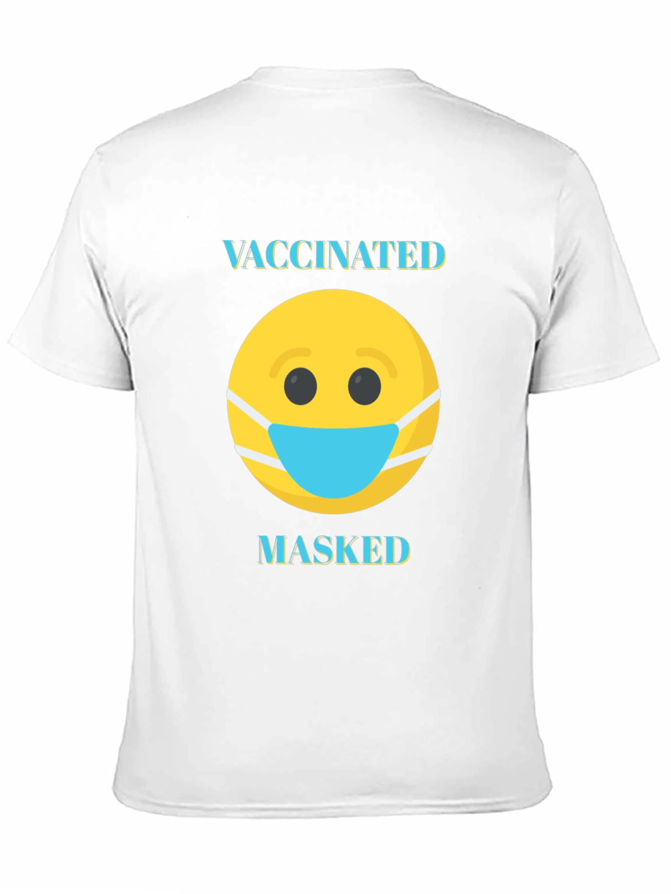 Vaccinated Masked T-Shirt - Funny Emoji Tee