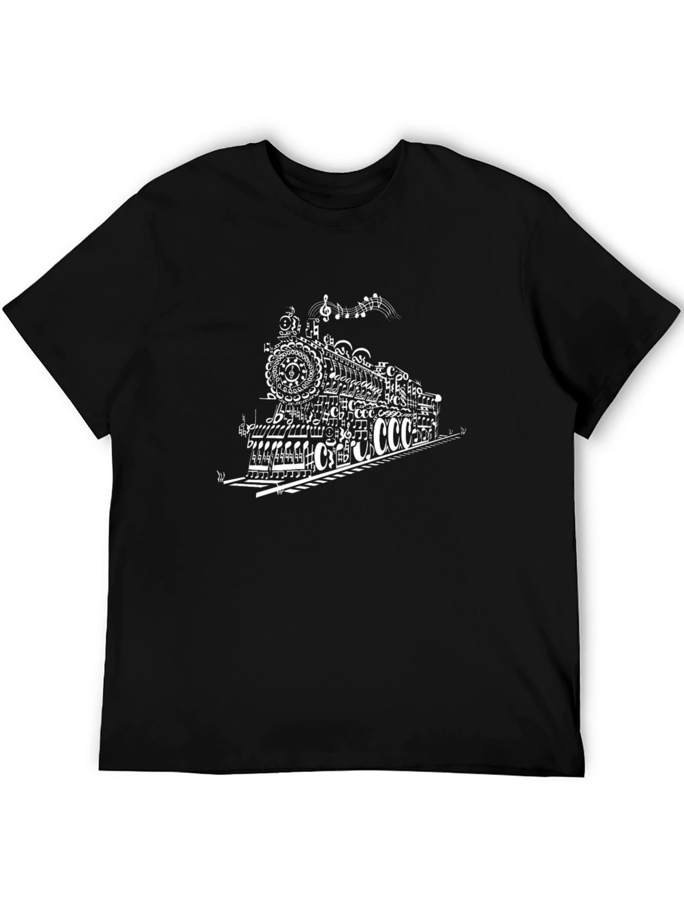 Music Train T-Shirt - Black Cotton Tee