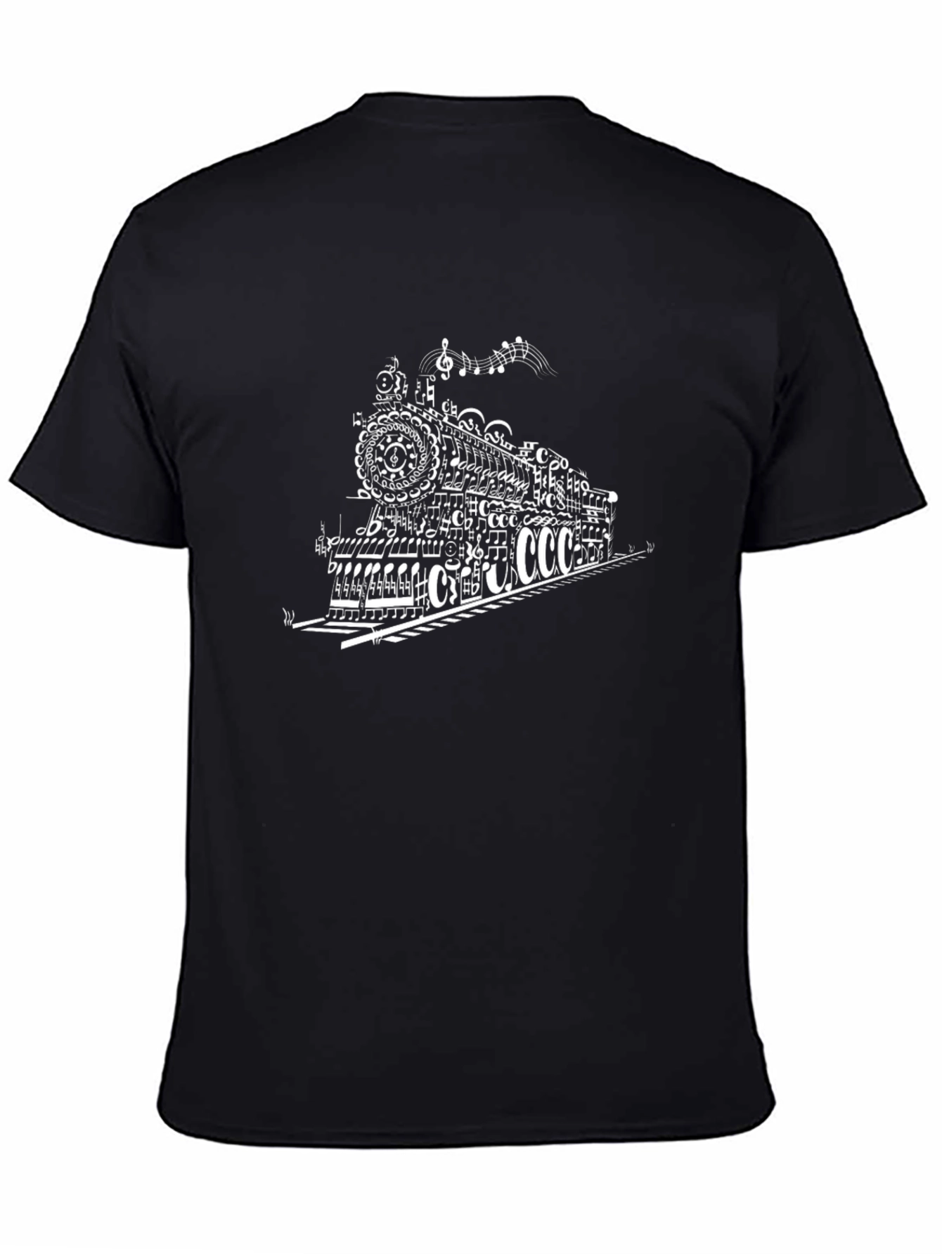 Music Train T-Shirt - Black Cotton Tee