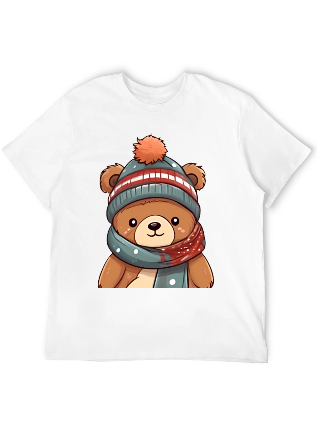 Cute Bear in Winter Hat Graphic Tee