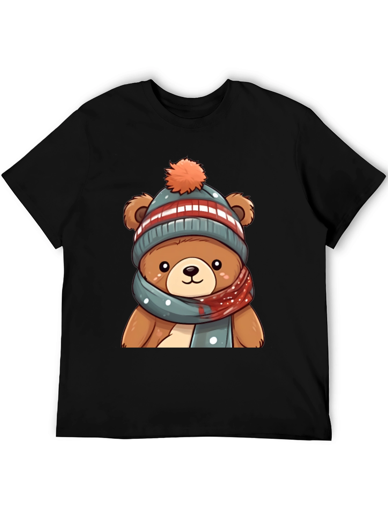 Cute Bear in Winter Hat Graphic Tee