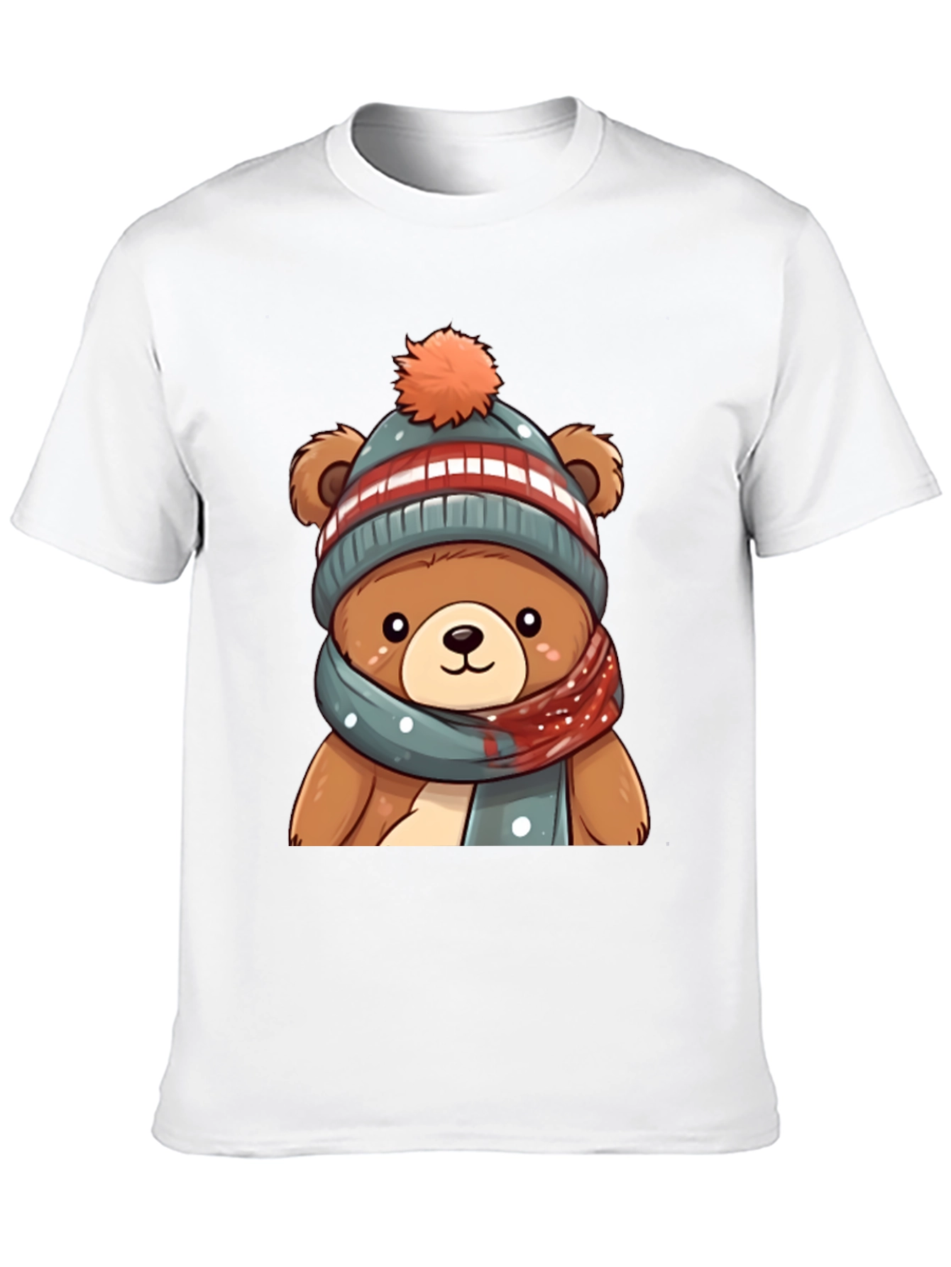 Cute Bear in Winter Hat Graphic Tee