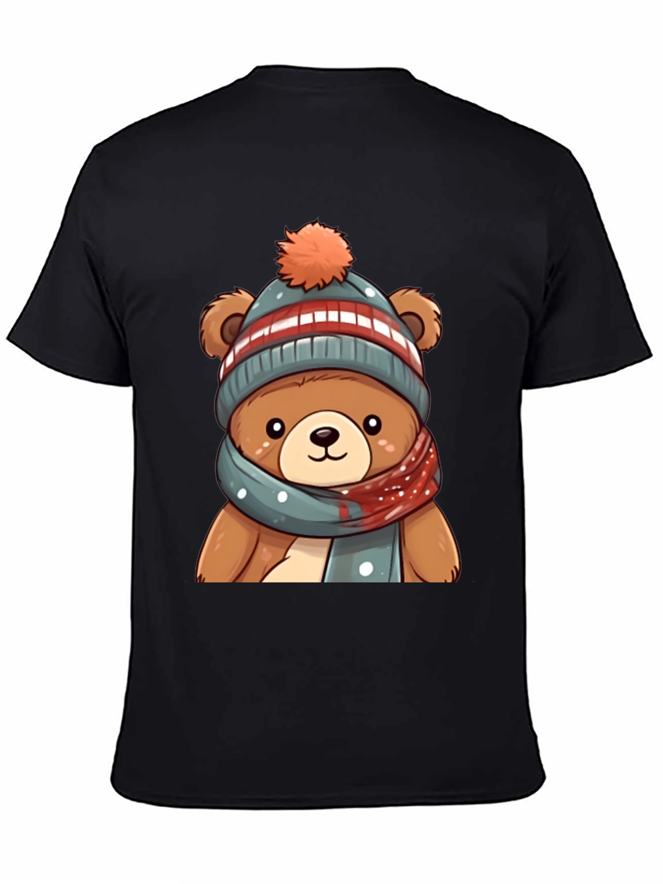 Cute Bear in Winter Hat Graphic Tee