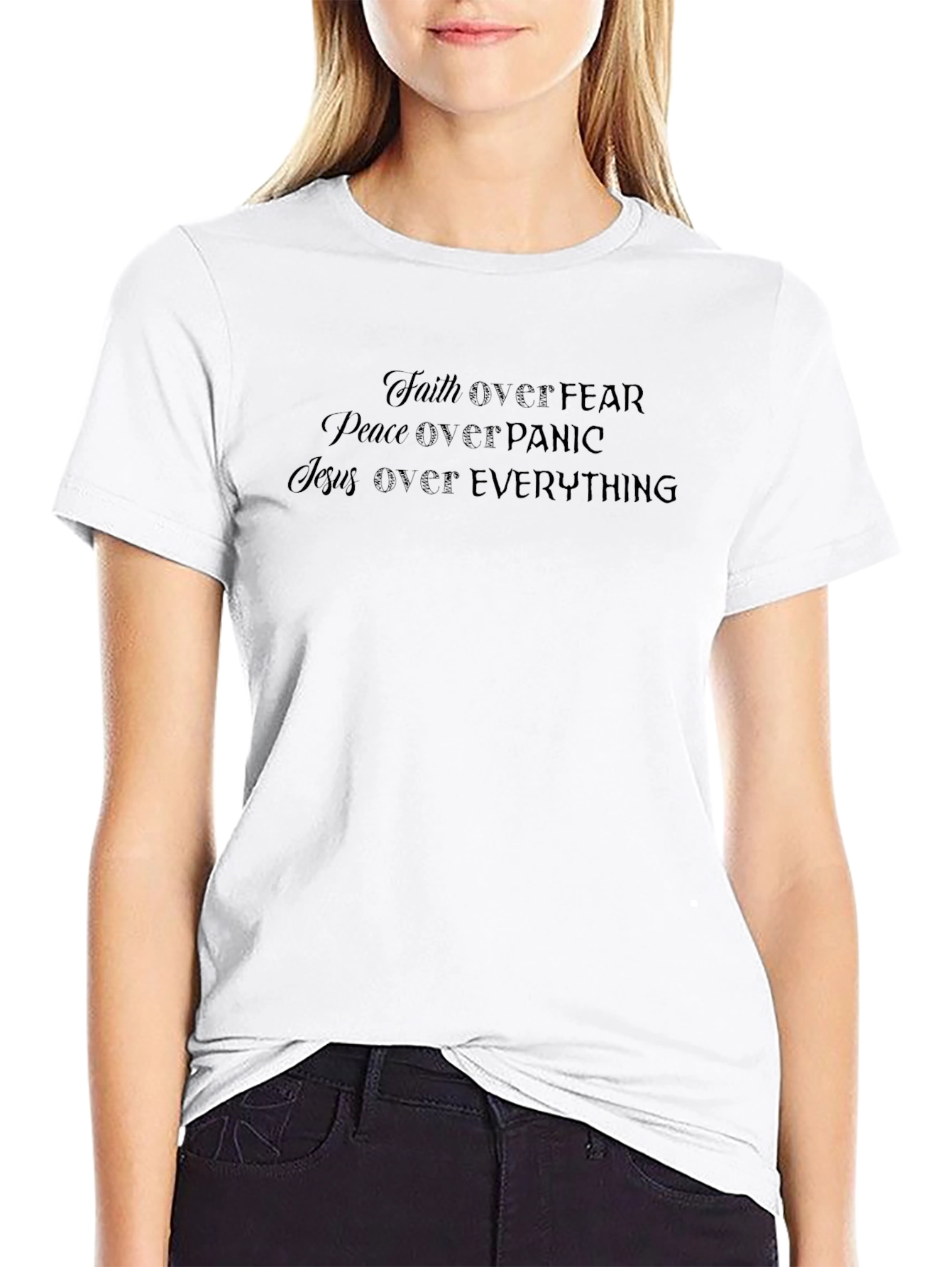 Faith Over Fear T-Shirt - Inspirational Christian Tee