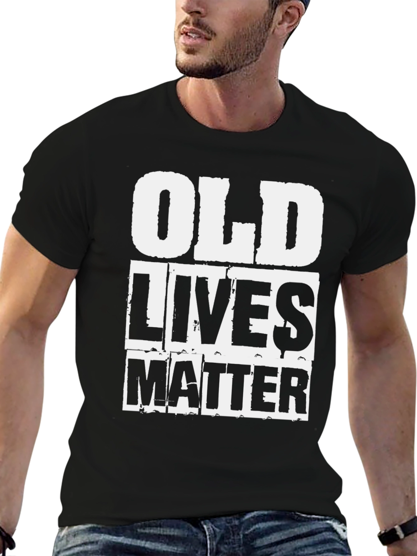 Old Lives Matter Graphic Tee - Black Cotton Shirt