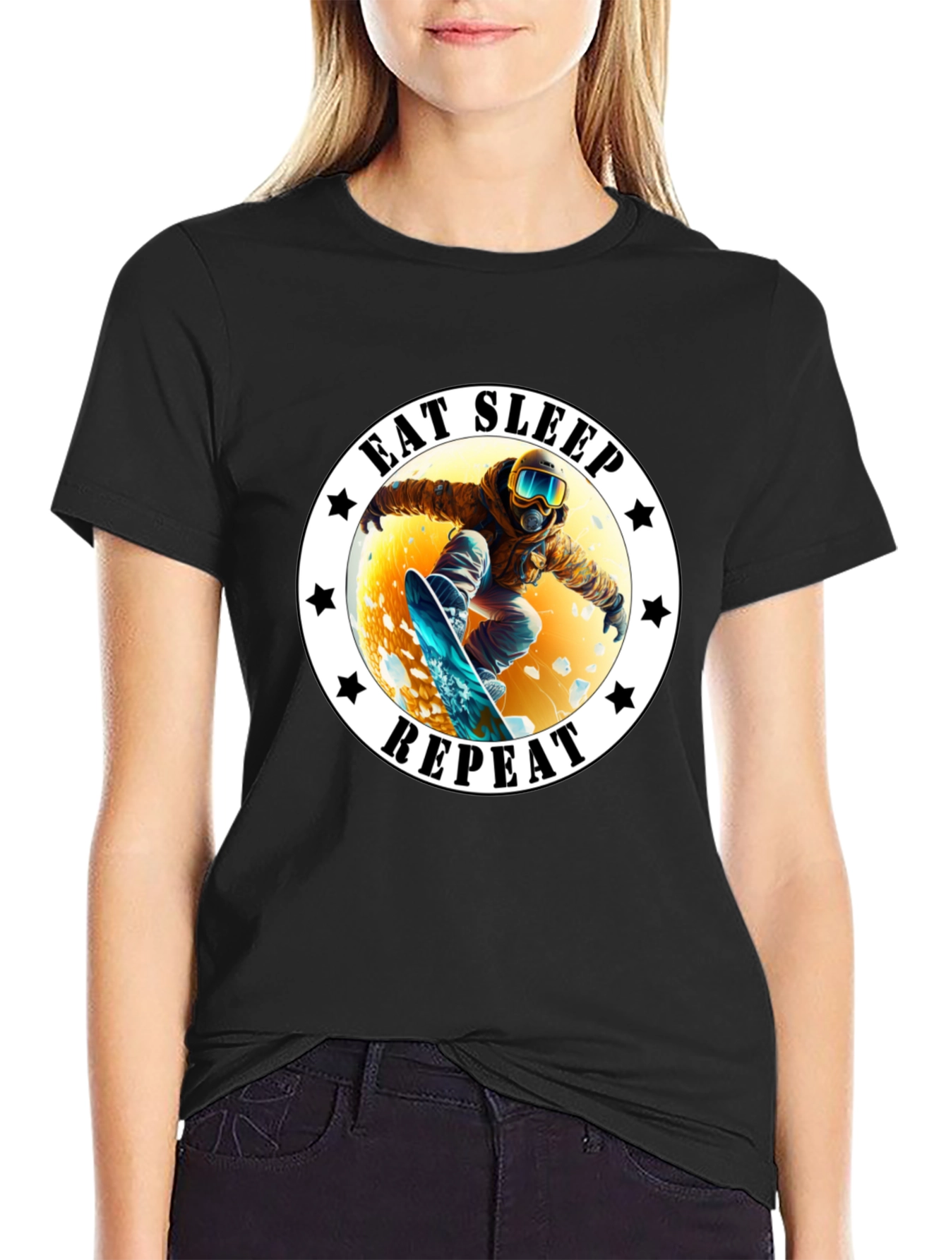 Eat Sleep Repeat Snowboarder T-Shirt