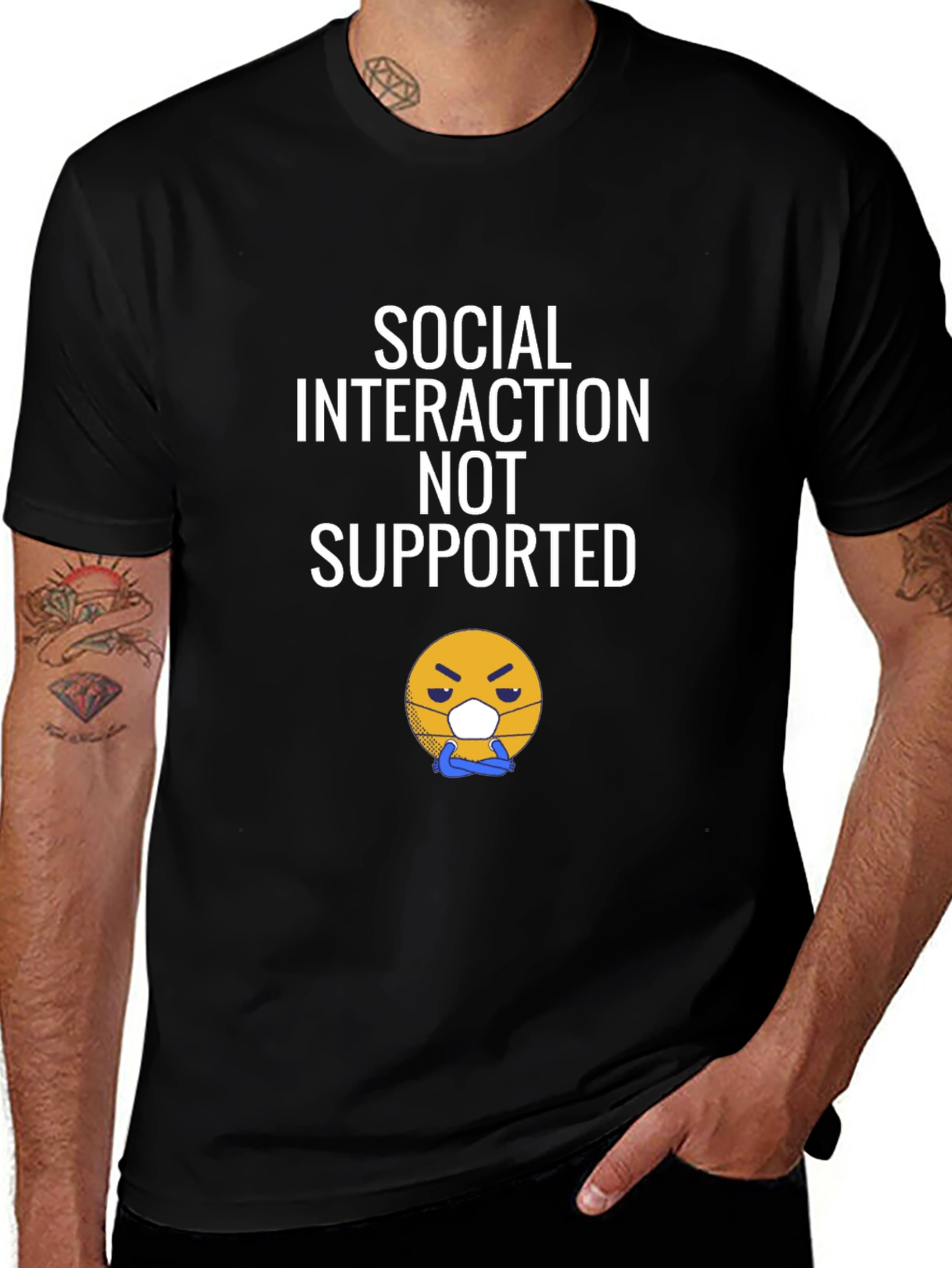 Social Interaction Not Supported Graphic Tee