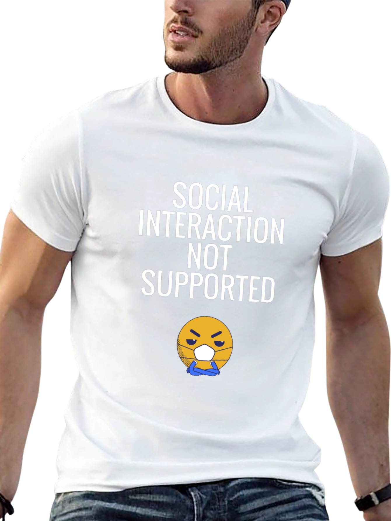 Social Interaction Not Supported Graphic Tee