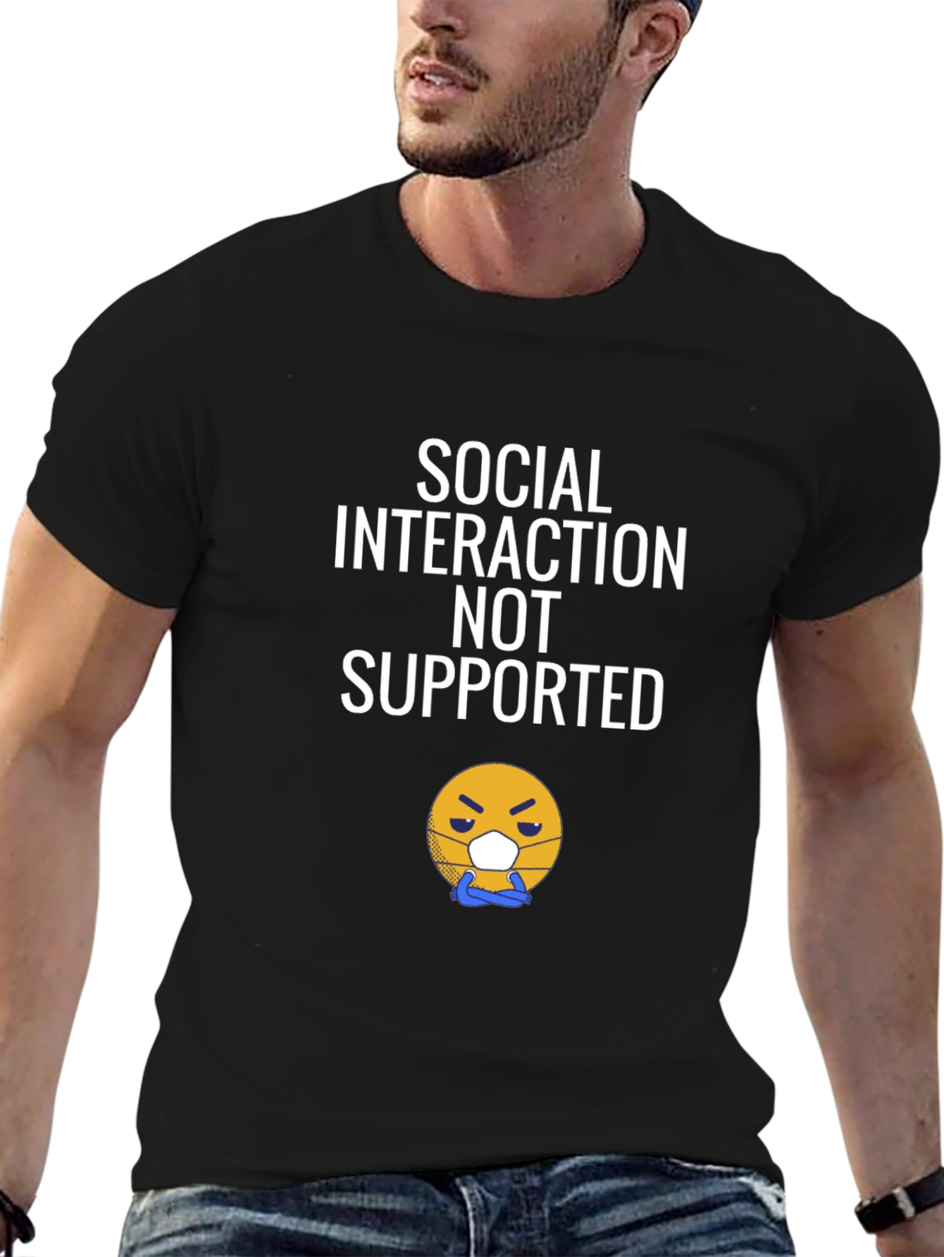 Social Interaction Not Supported Graphic Tee