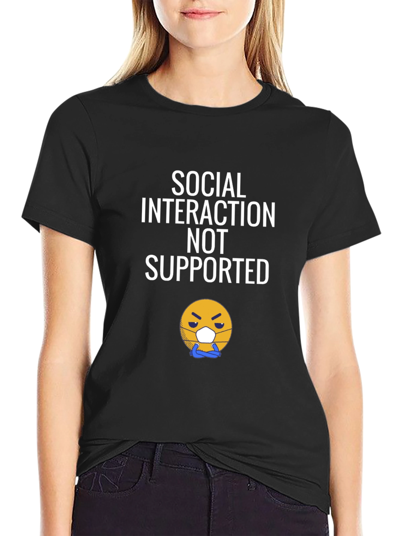 Social Interaction Not Supported Graphic Tee