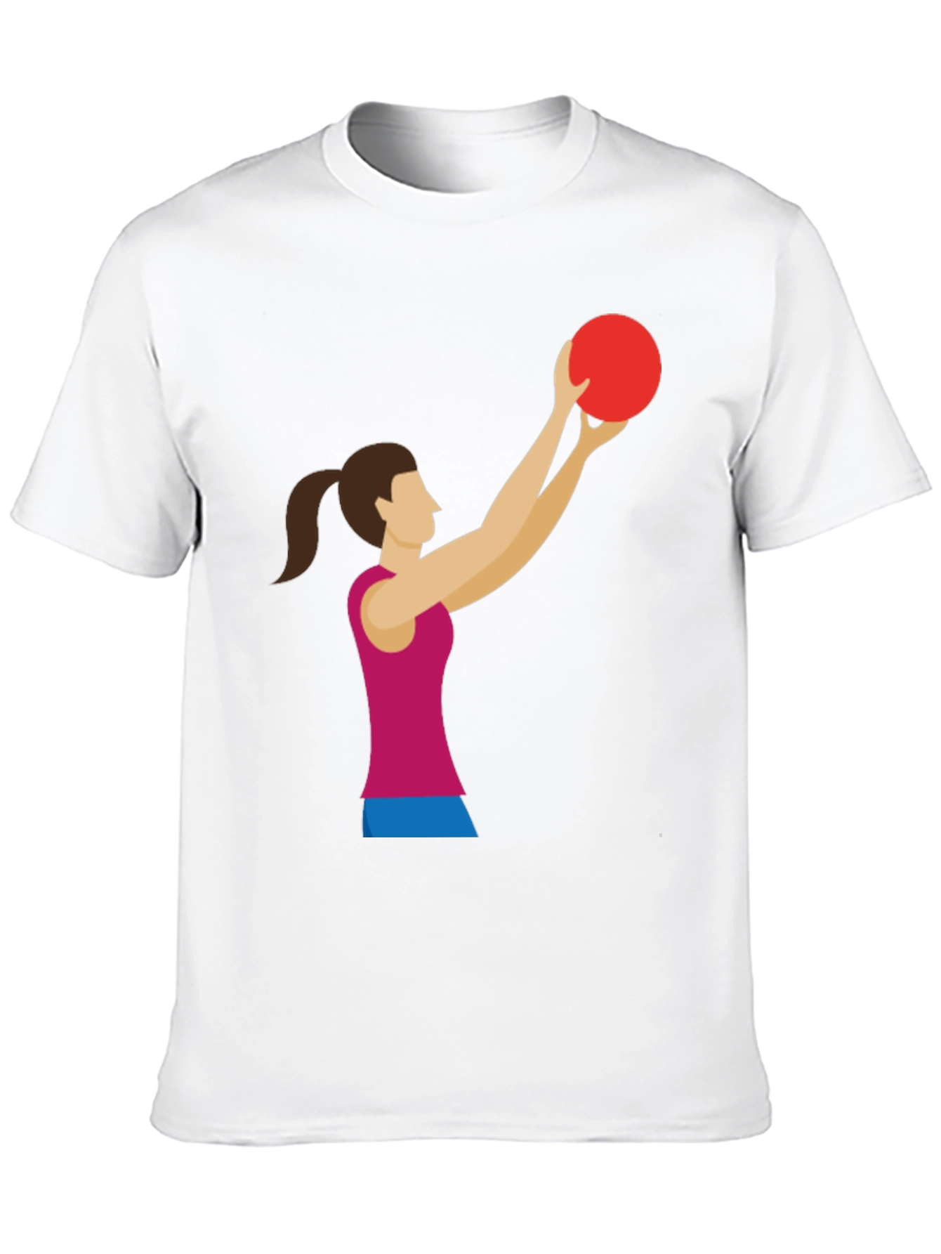 Graphic Tee: Woman Volleyball Player Black T-Shirt
