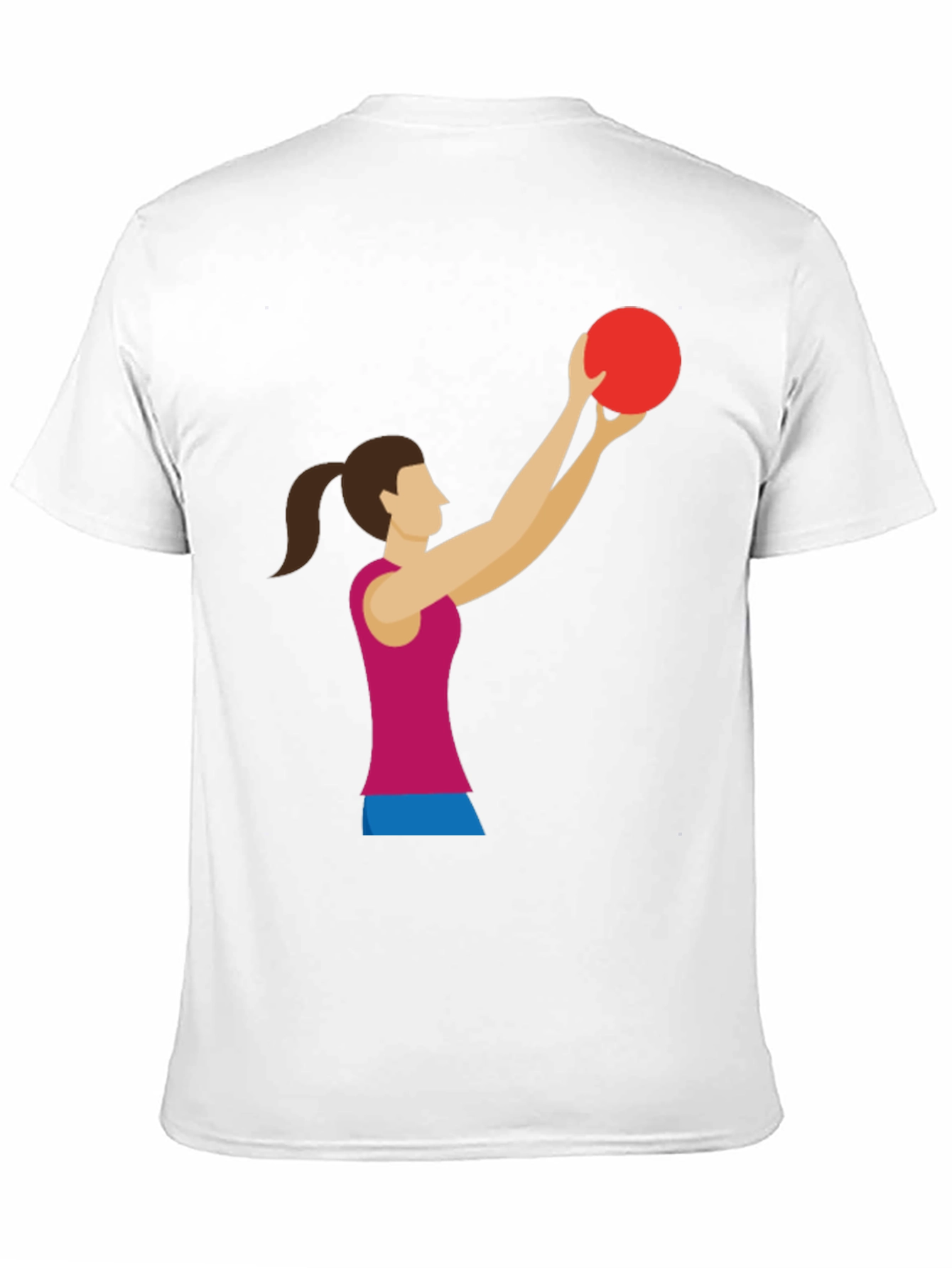 Graphic Tee: Woman Volleyball Player Black T-Shirt