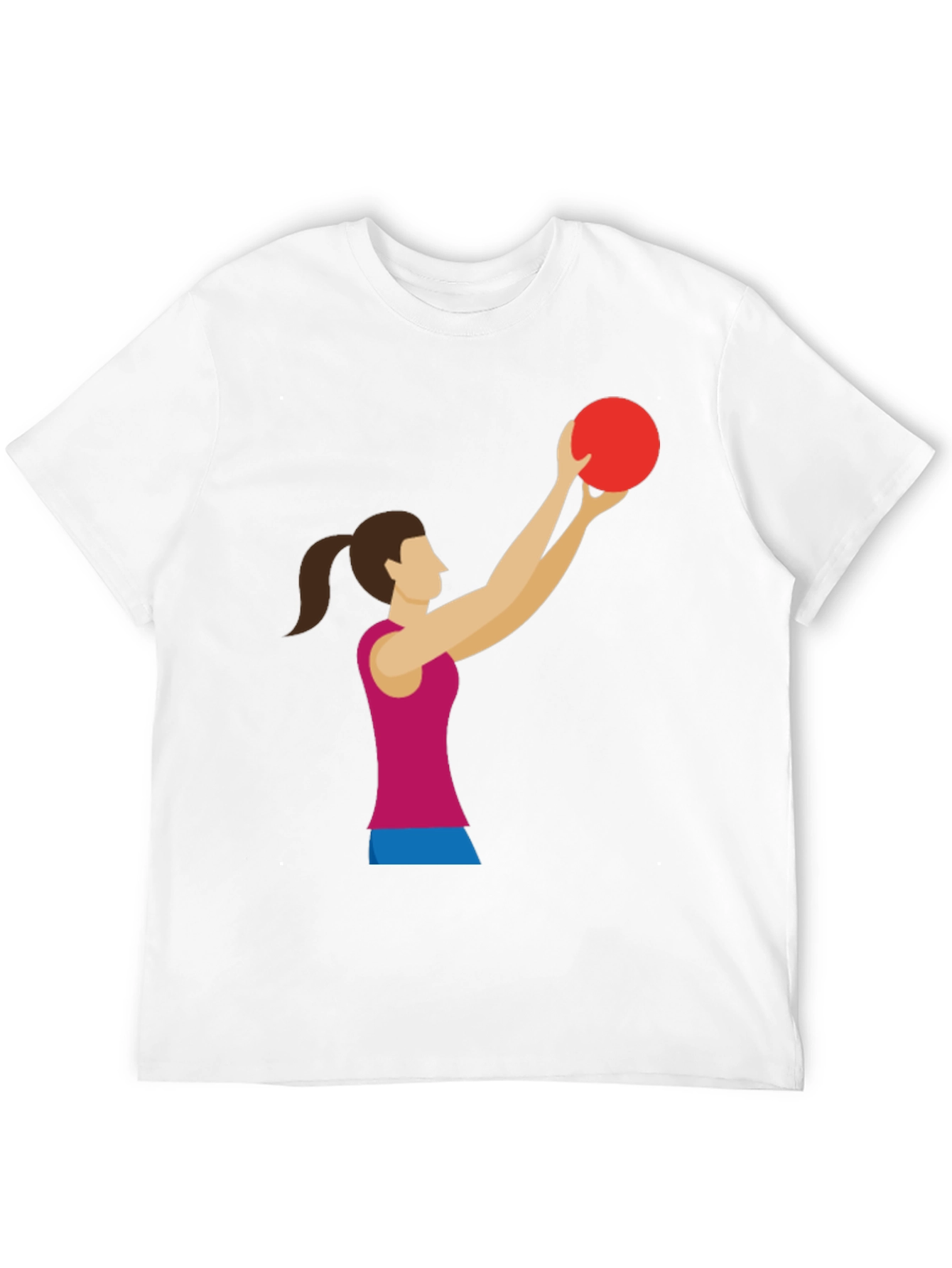 Graphic Tee: Woman Volleyball Player Black T-Shirt