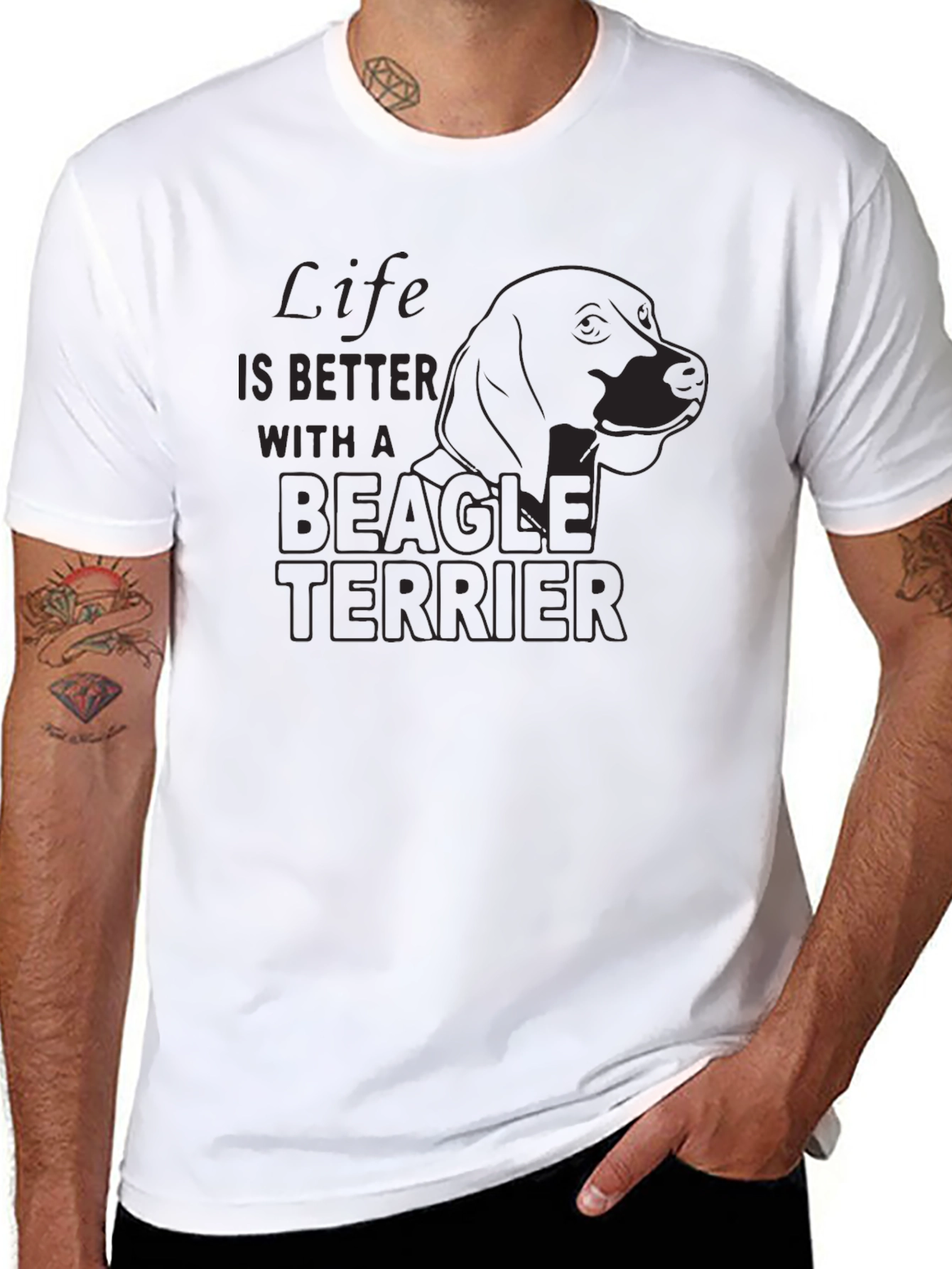 Life is Better With a Beagle Terrier T-Shirt