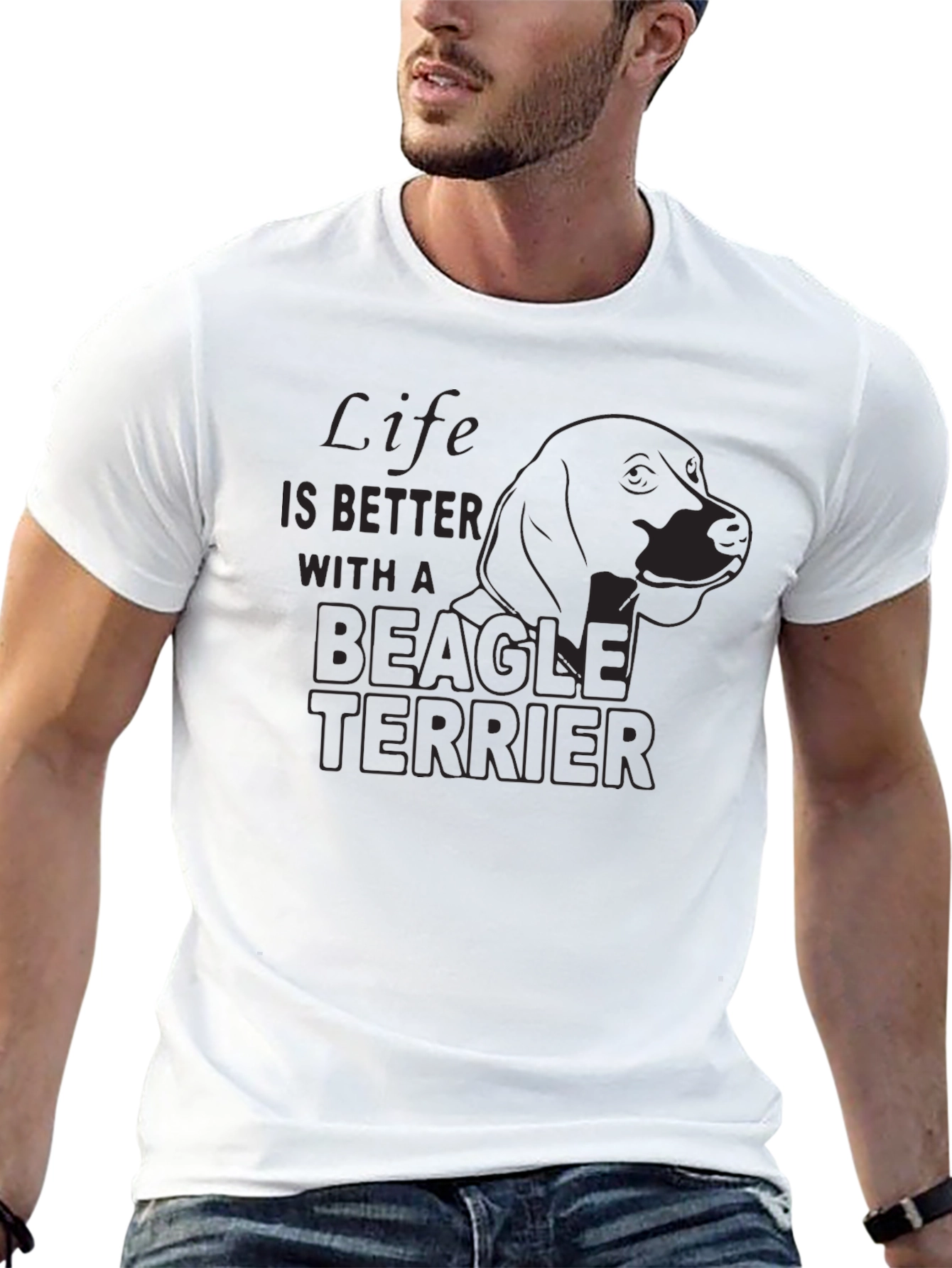 Life is Better With a Beagle Terrier T-Shirt