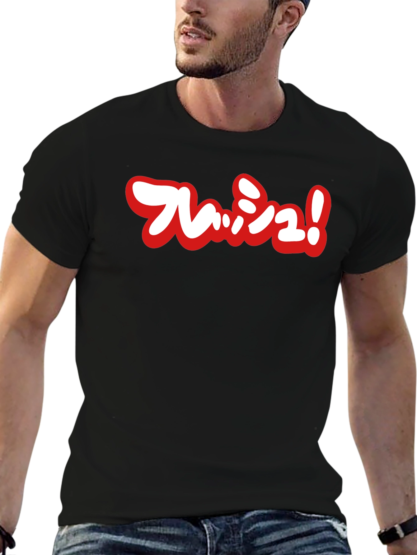 Flash! Black Tee Shirt Anime Japanese Manga