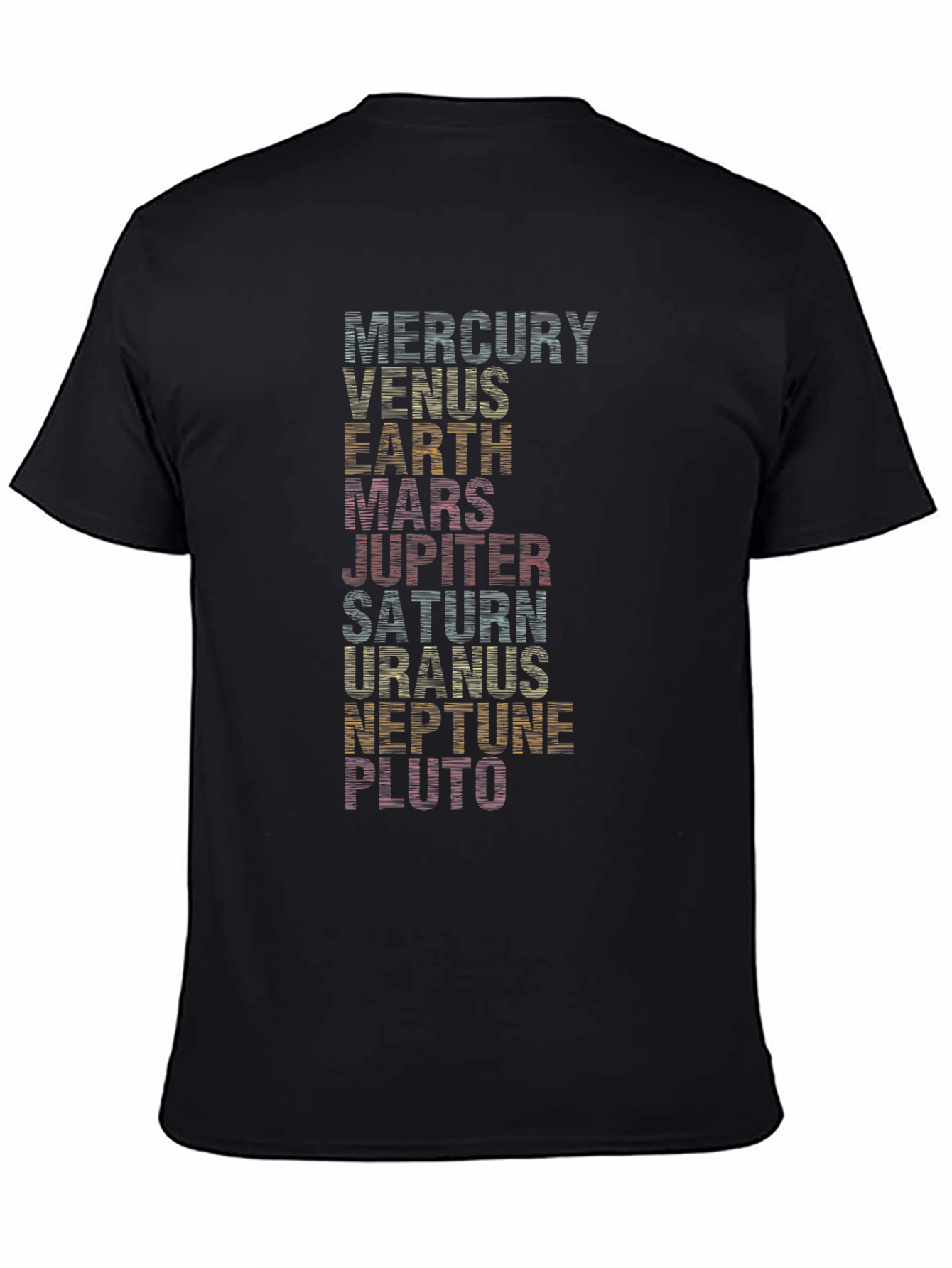 Retro Planets Graphic Tee - Solar System Shirt