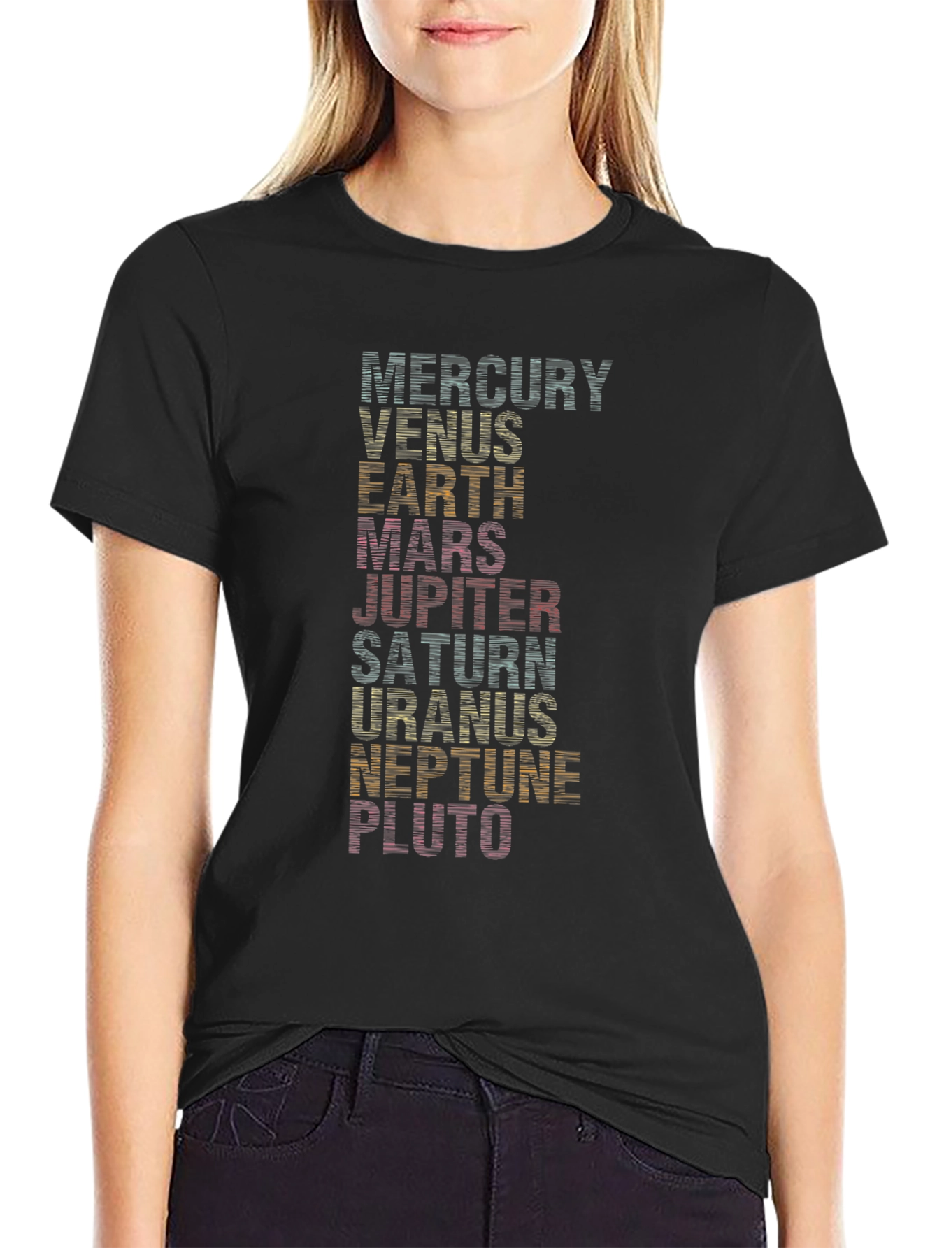 Retro Planets Graphic Tee - Solar System Shirt