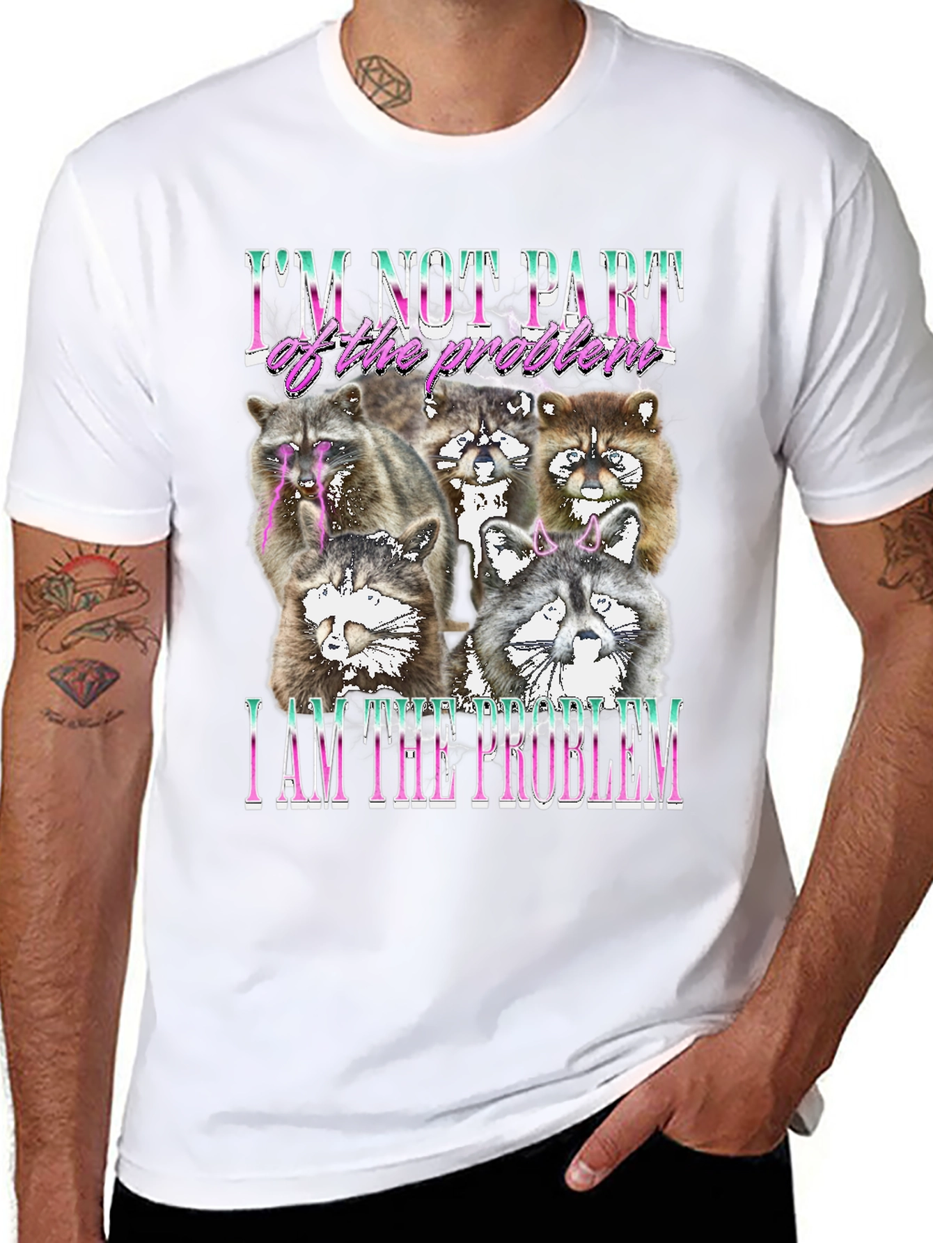 Raccoon I am the Problem Graphic Tee