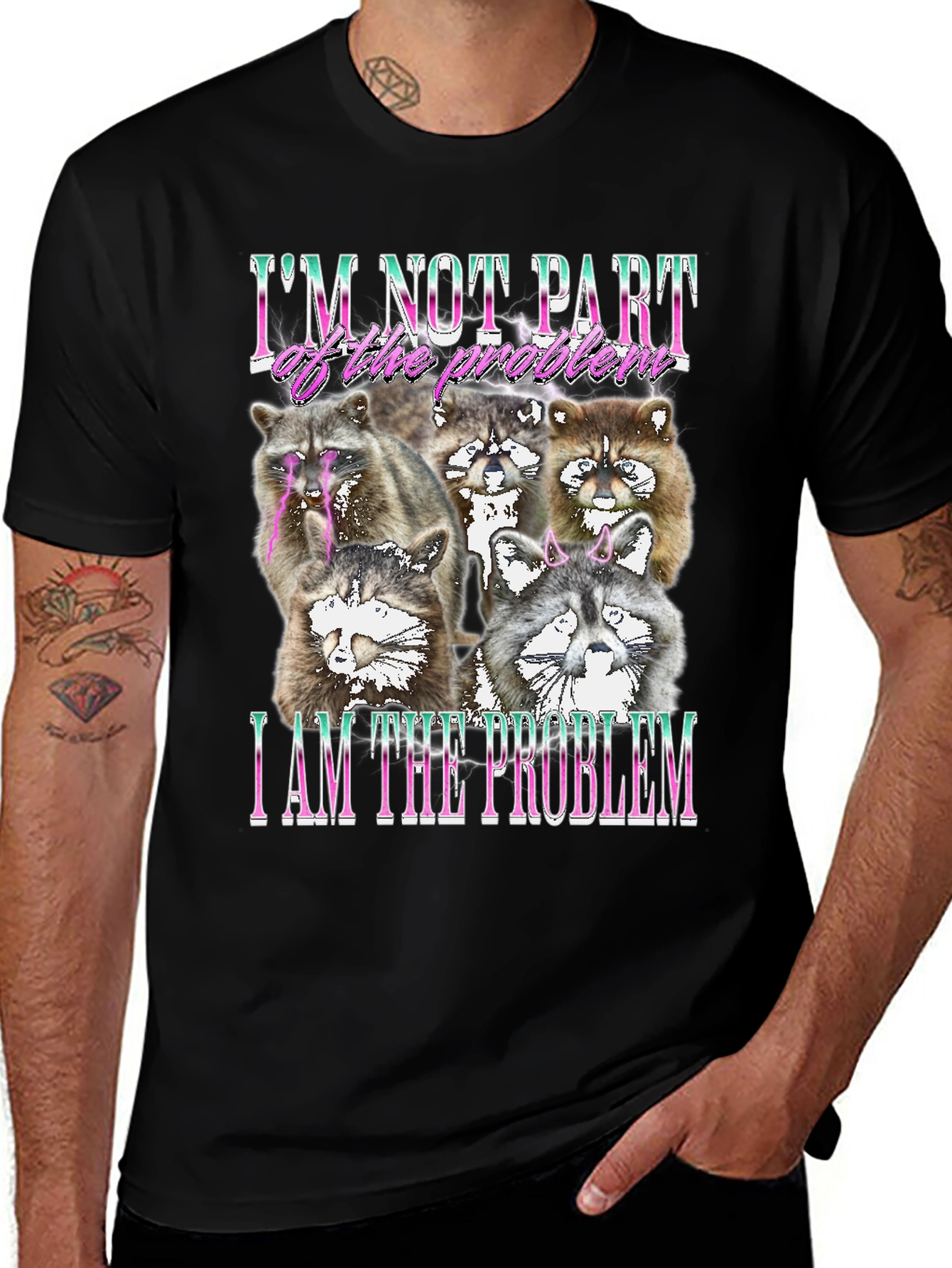 Raccoon I am the Problem Graphic Tee