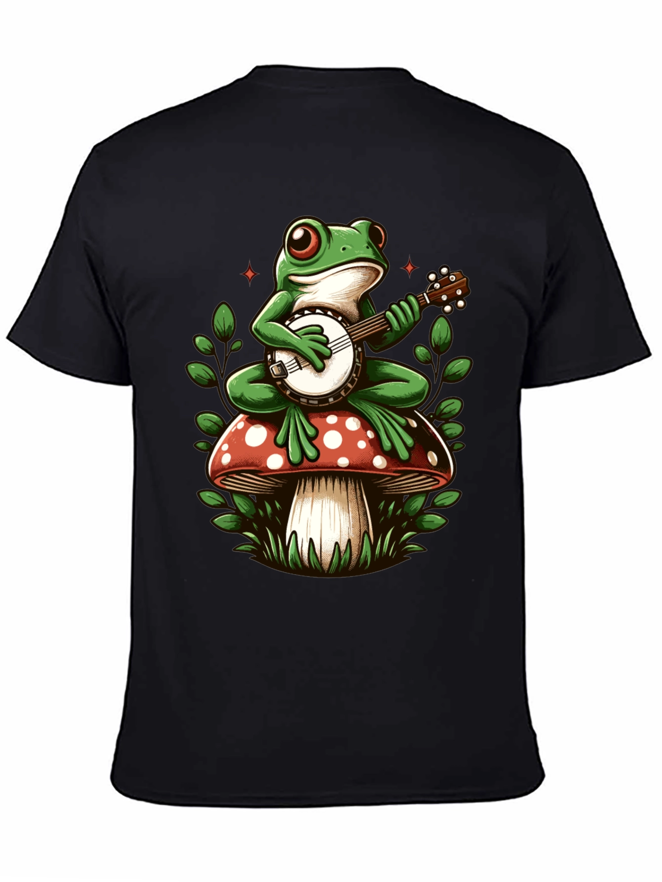 Frog Banjo Mushroom Graphic Tee