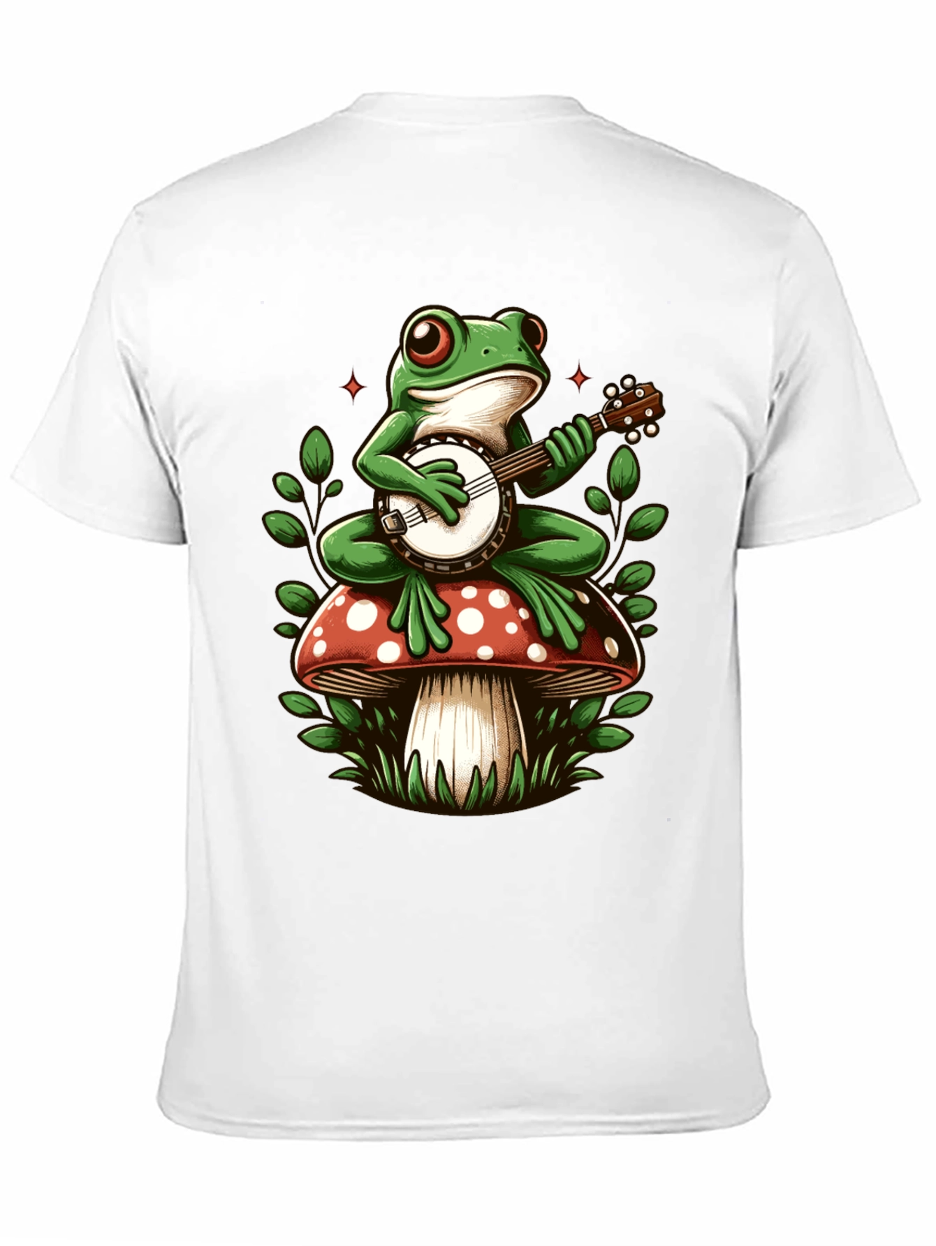 Frog Banjo Mushroom Graphic Tee
