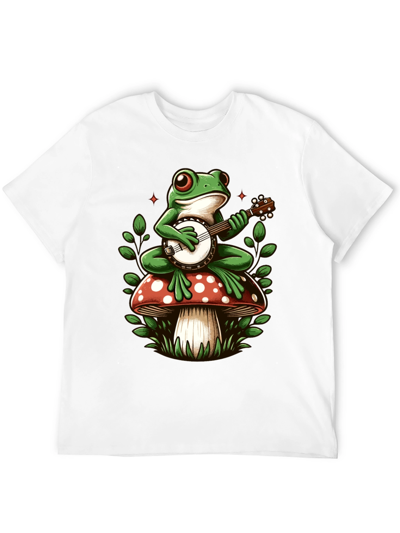 Frog Banjo Mushroom Graphic Tee