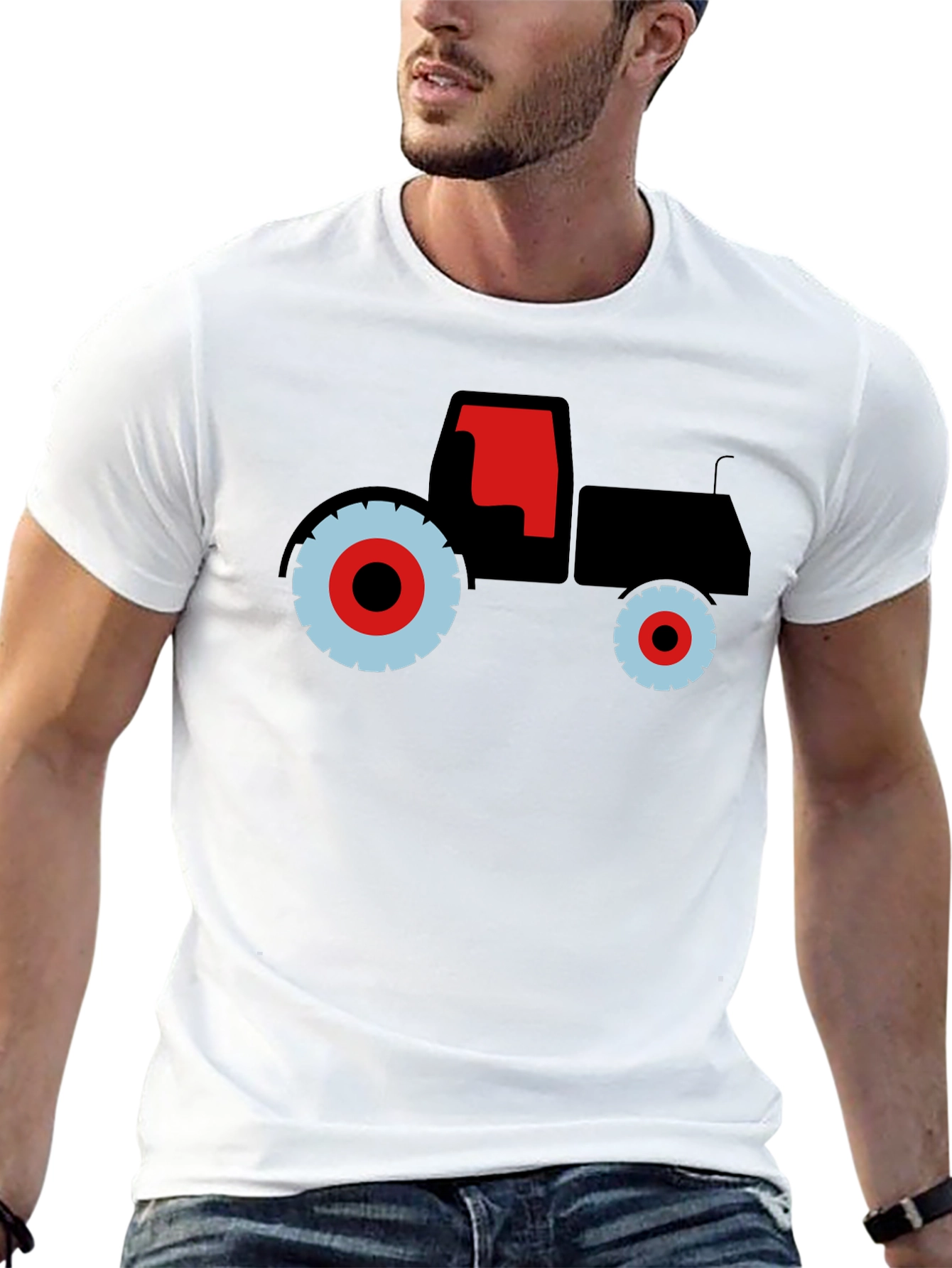 Tractor Graphic Tee - Bold Farm Vehicle Design