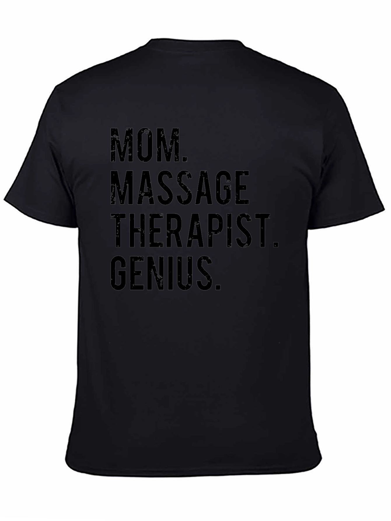 Mom Massage Therapist Genius Black T-Shirt