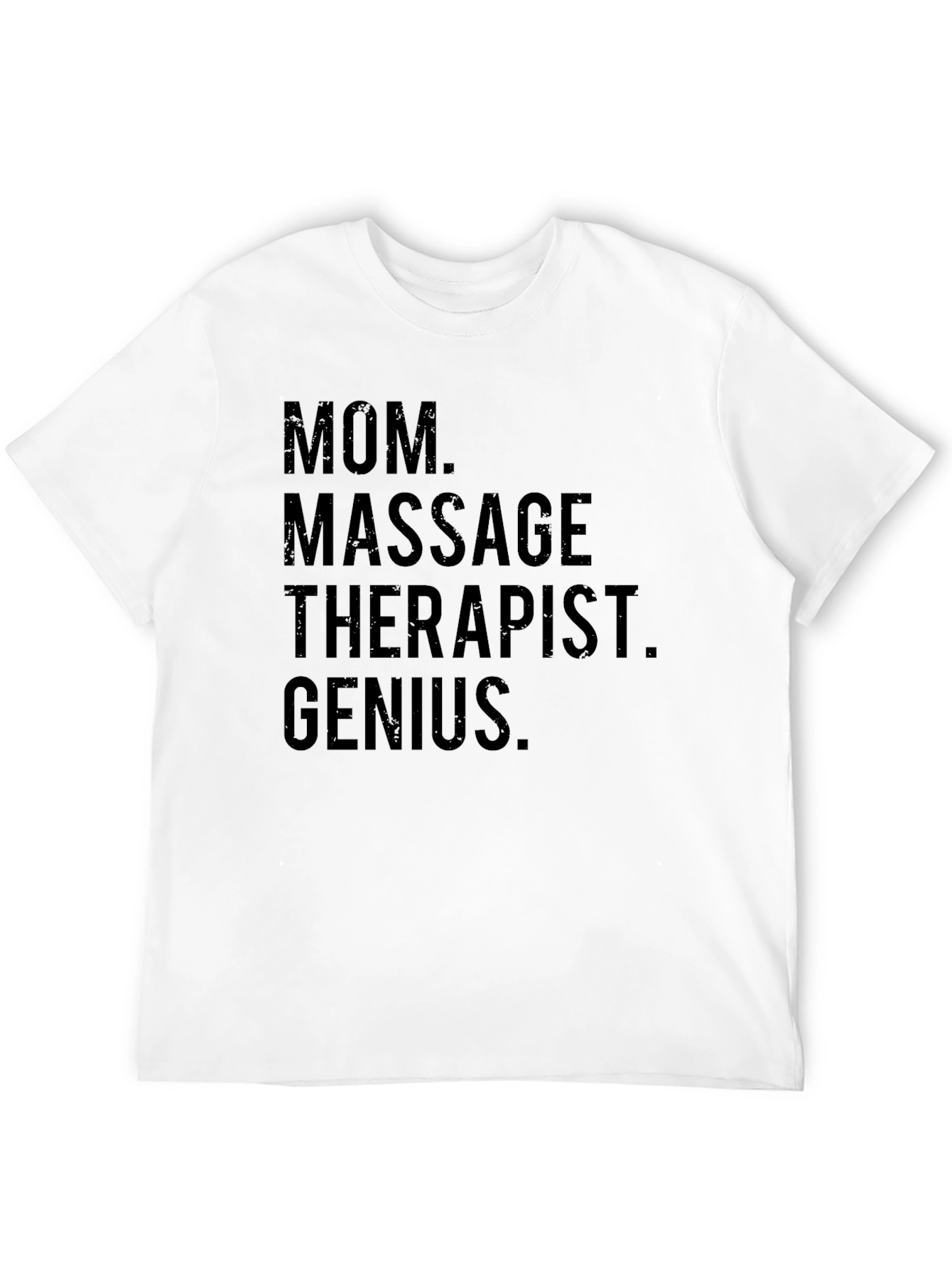 Mom Massage Therapist Genius Black T-Shirt