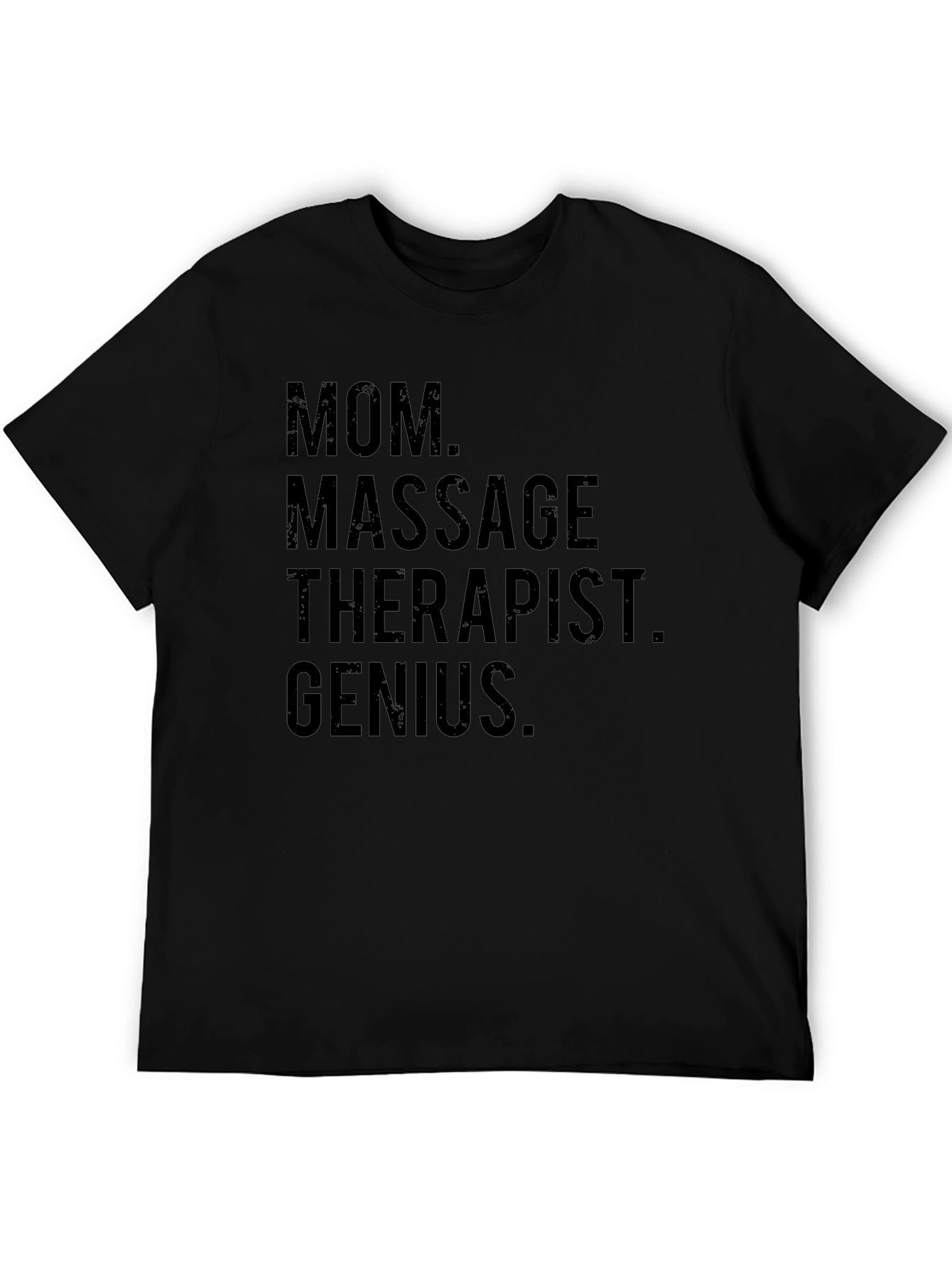 Mom Massage Therapist Genius Black T-Shirt