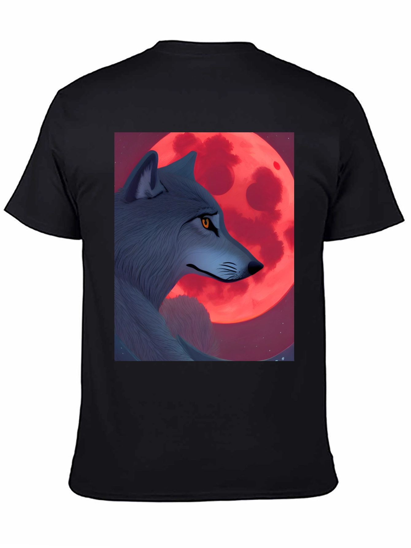 Wolf & Red Moon Graphic Tee