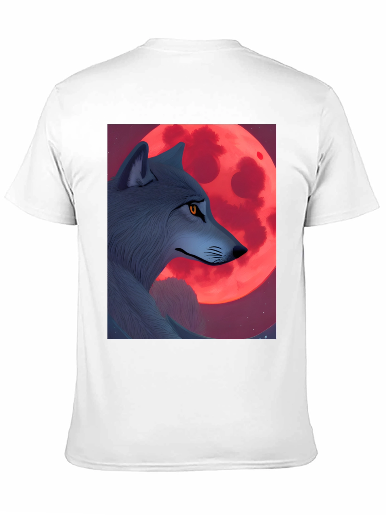 Wolf & Red Moon Graphic Tee