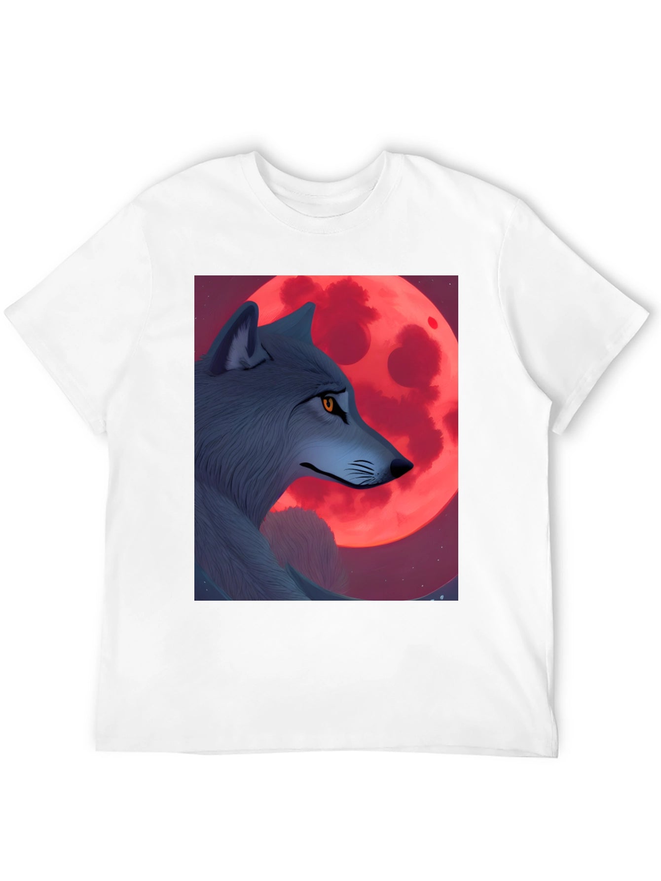 Wolf & Red Moon Graphic Tee