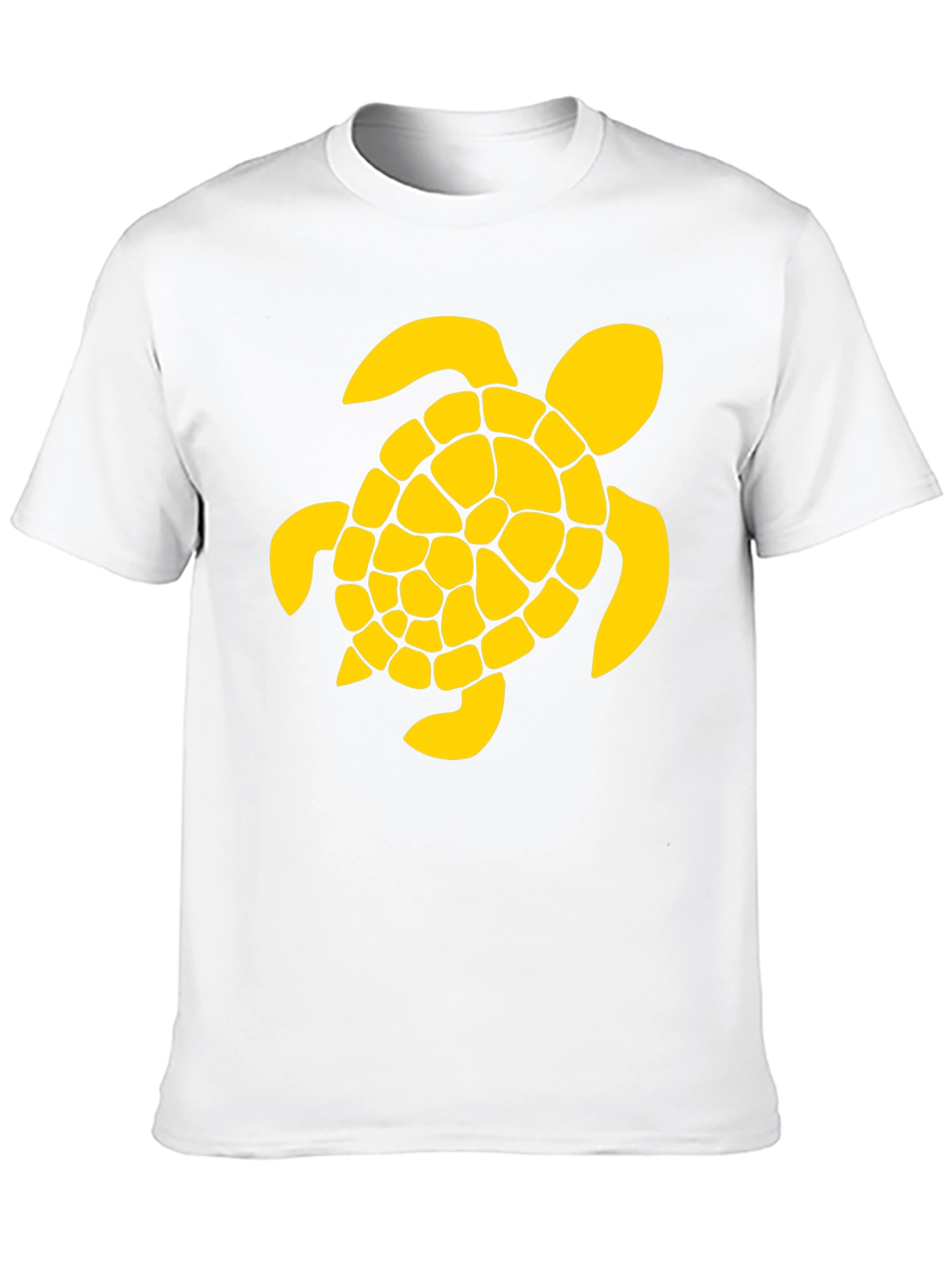 Black T-Shirt with Yellow Turtle Graphic