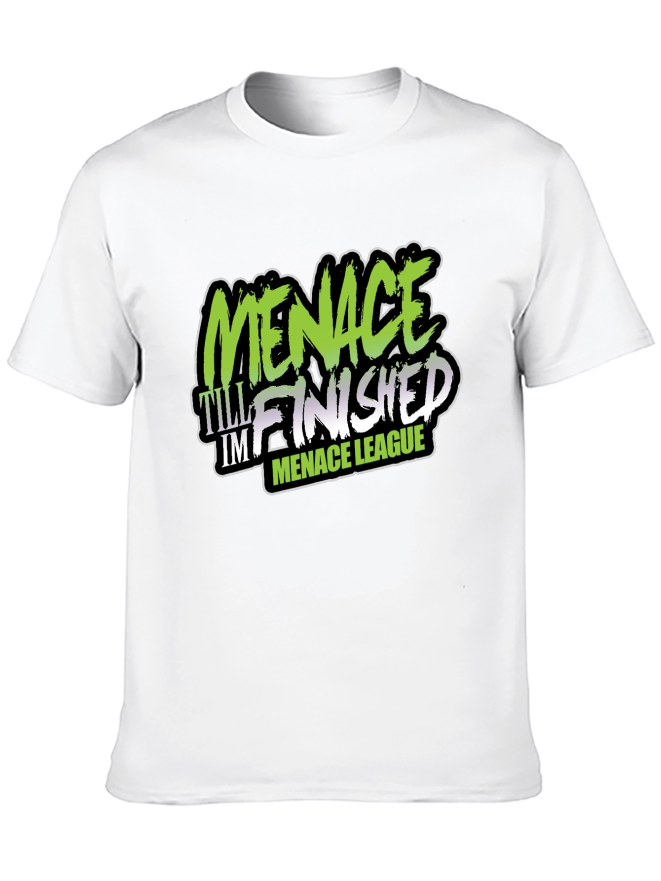 Menace League Graphic Tee - Black Cotton T-Shirt