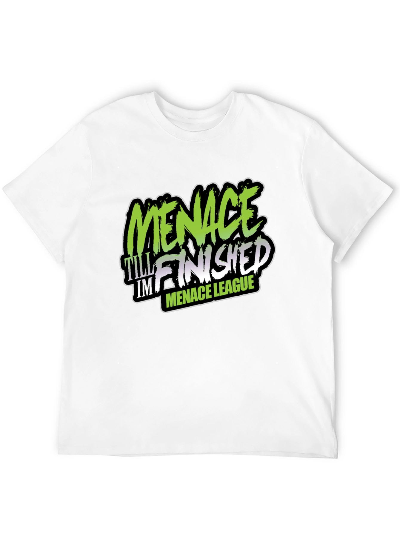 Menace League Graphic Tee - Black Cotton T-Shirt
