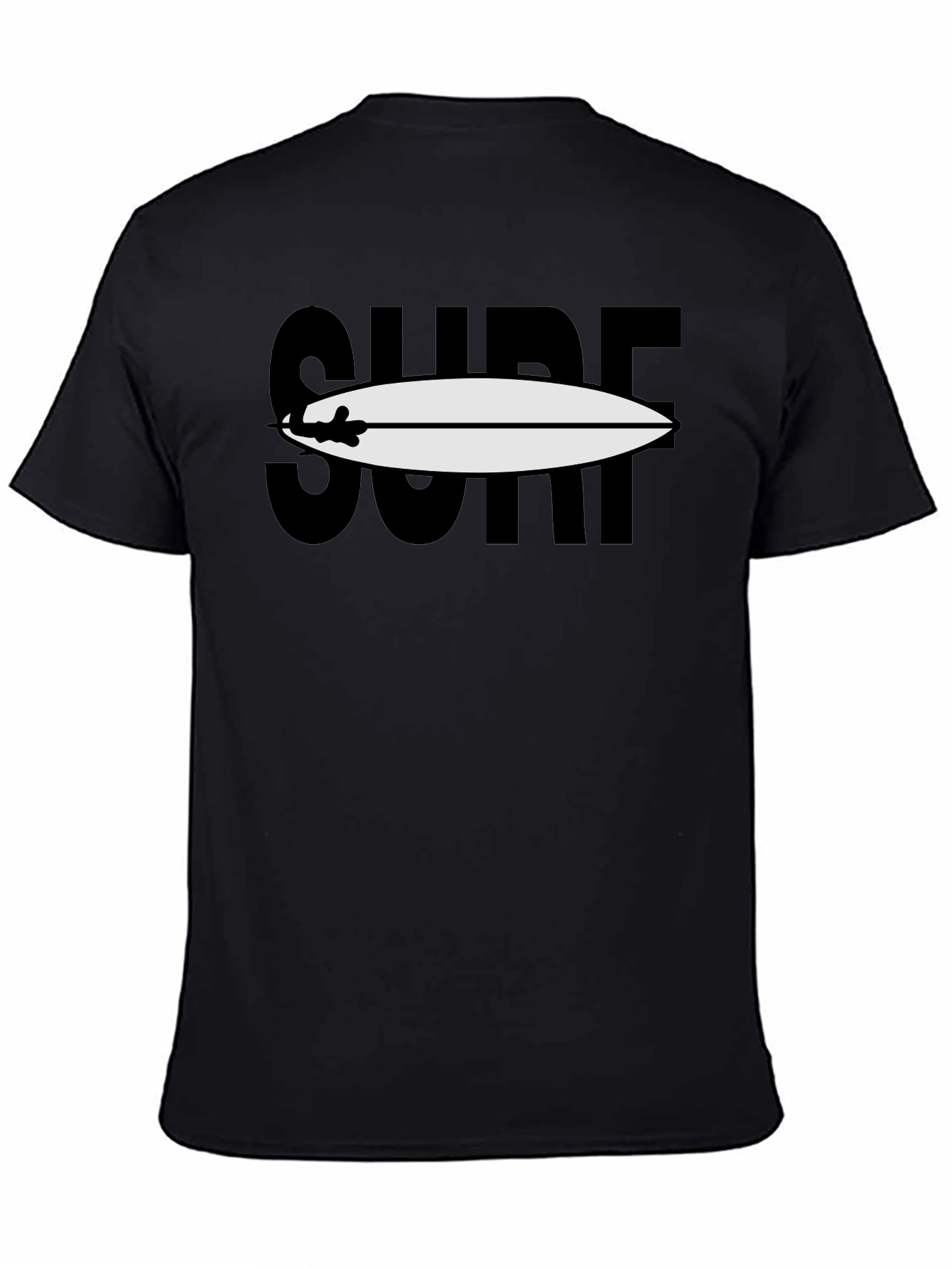 Surfboard Graphic Tee - Black Cotton Blend