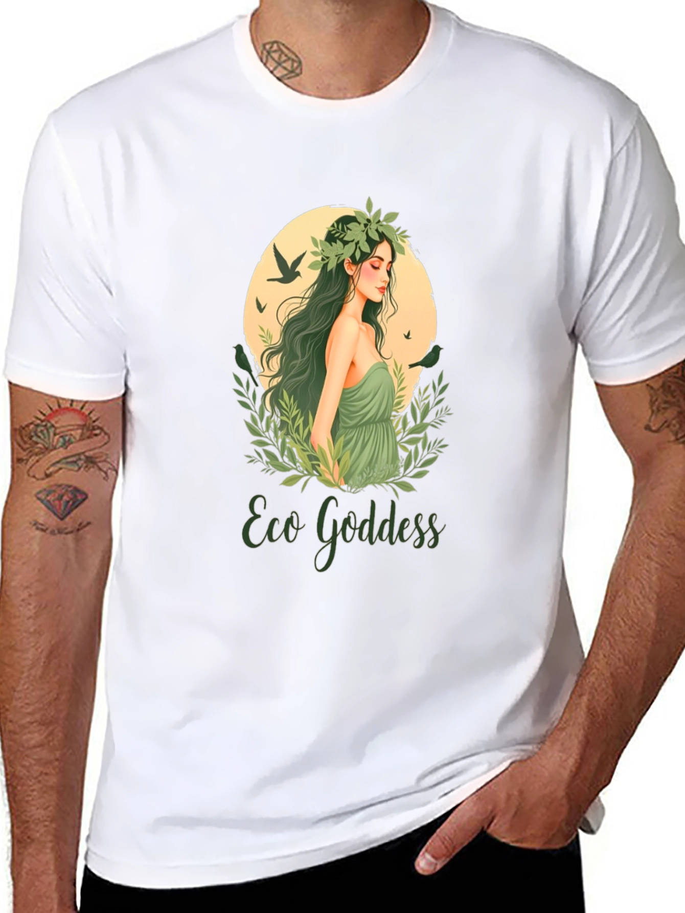 Eco Goddess Graphic Tee - Nature Lover Shirt