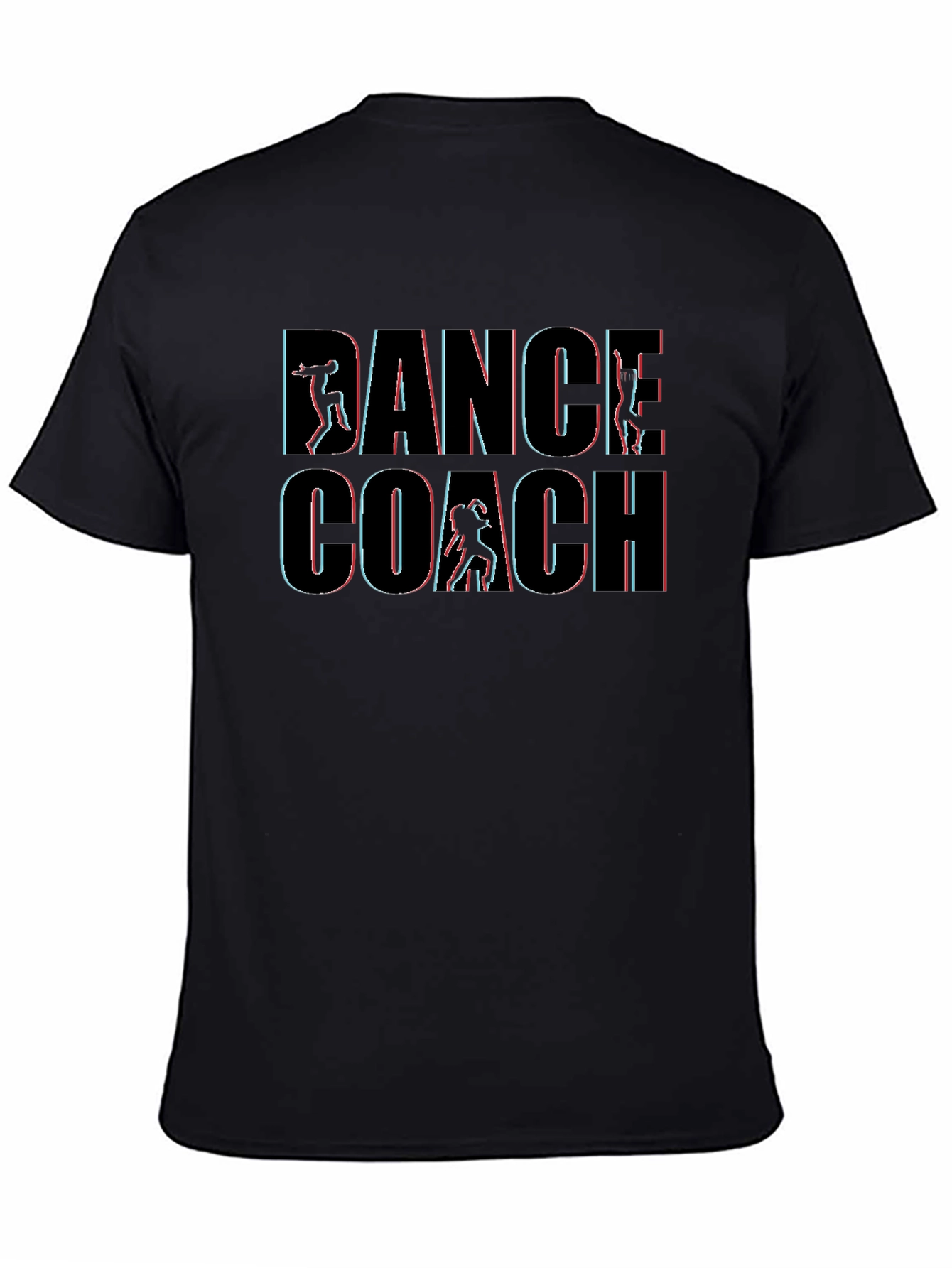 Dance Coach Graphic Print Black T-Shirt