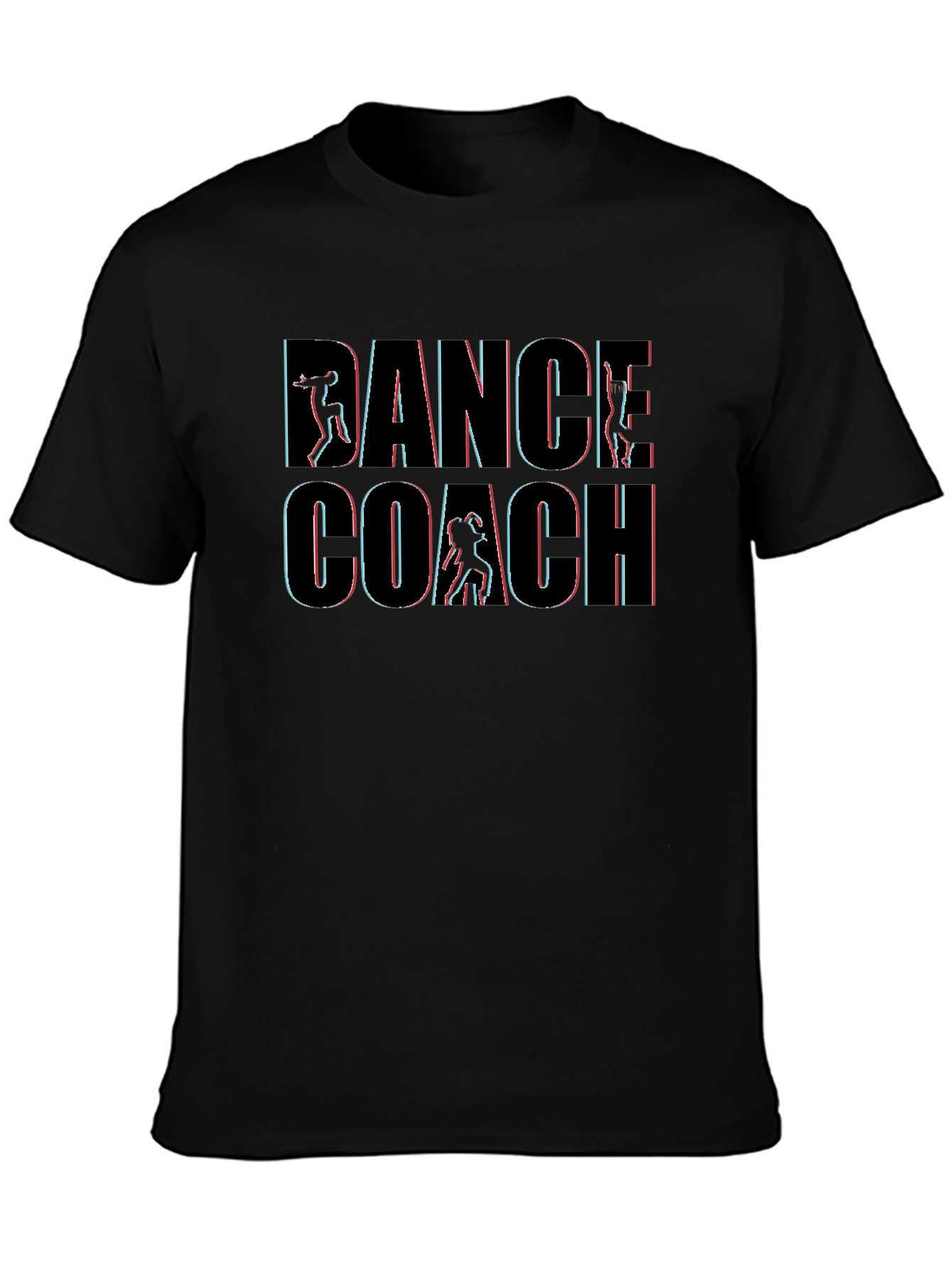 Dance Coach Graphic Print Black T-Shirt
