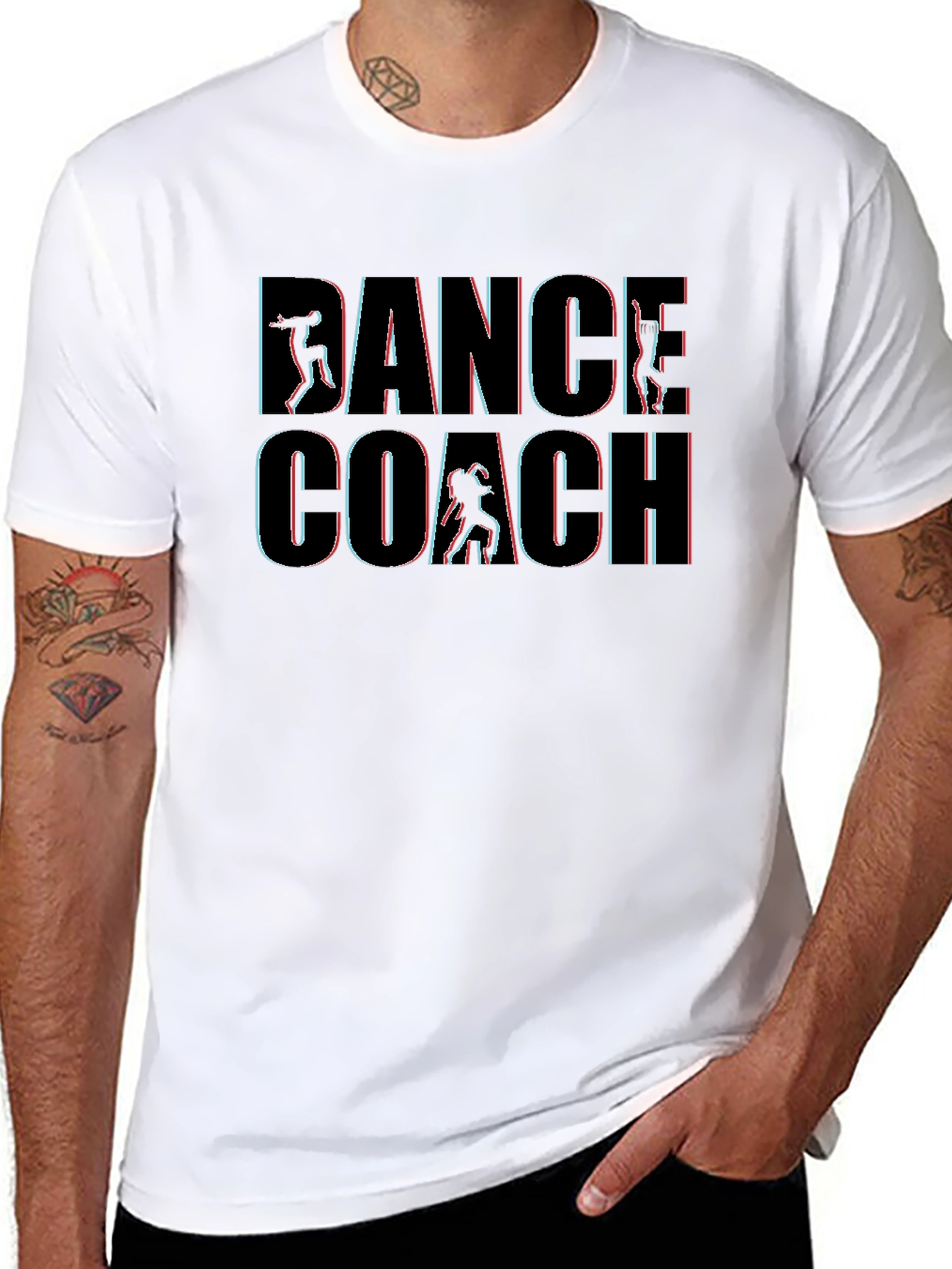 Dance Coach Graphic Print Black T-Shirt