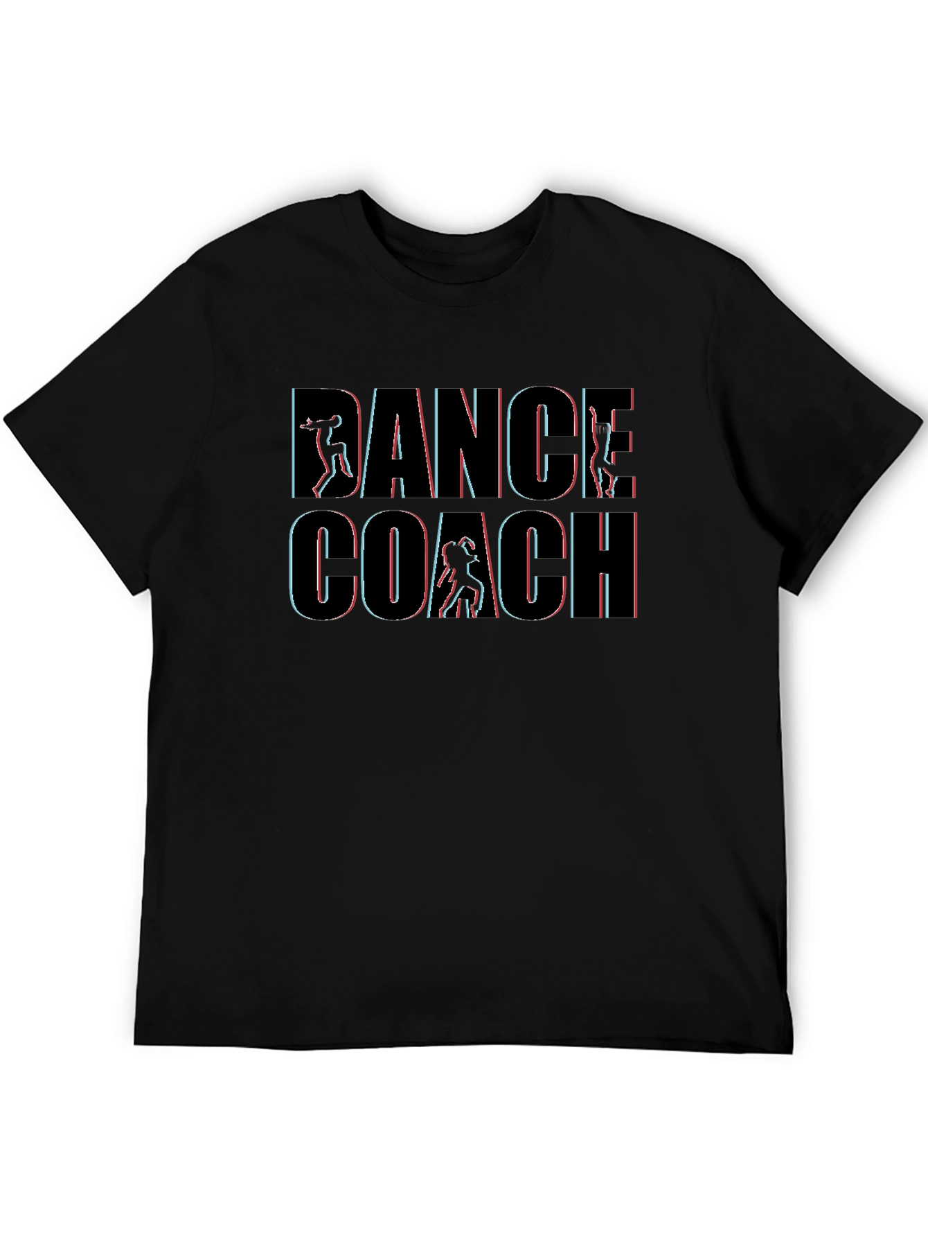 Dance Coach Graphic Print Black T-Shirt