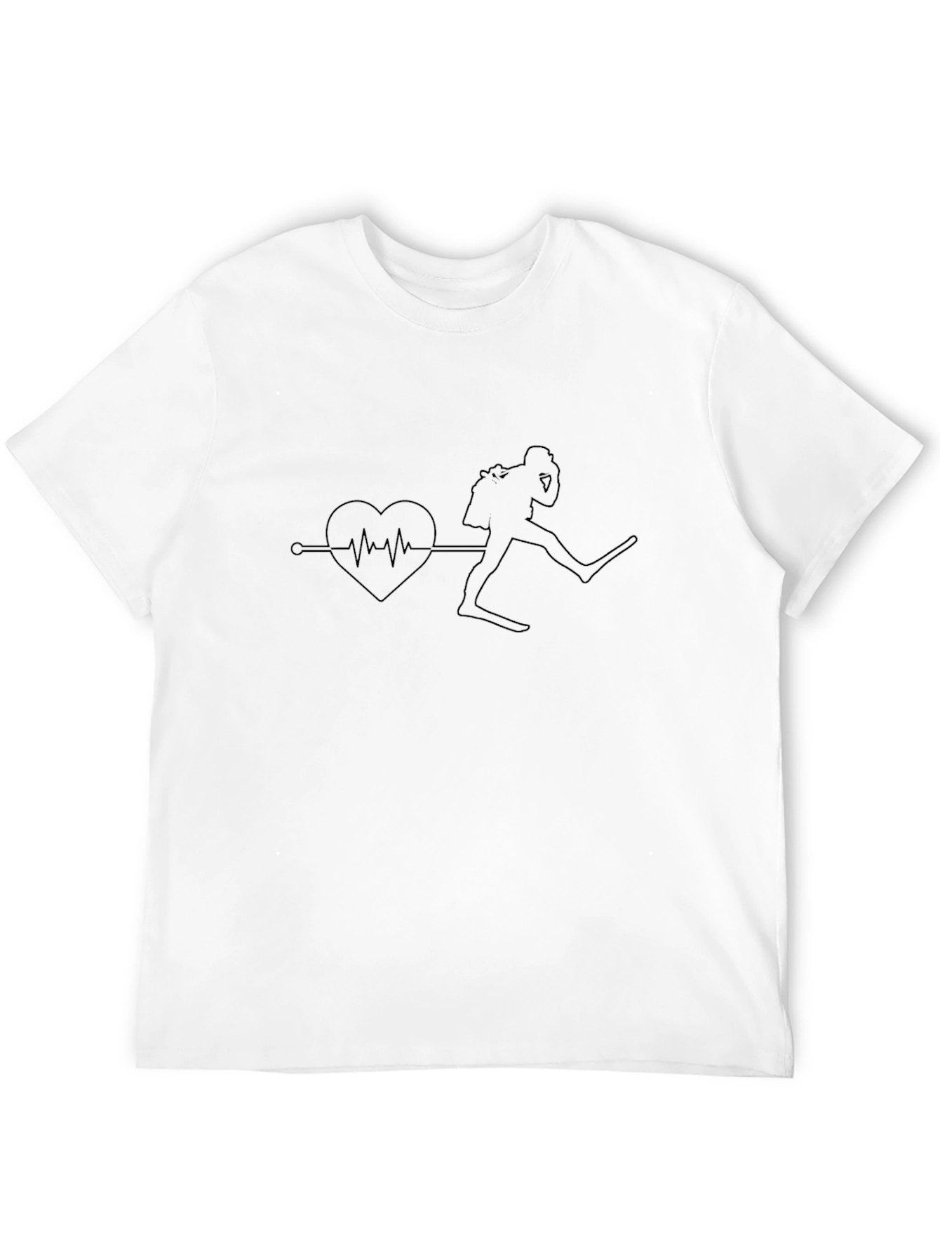 Heartbeat Diver Mens T-Shirt - Black