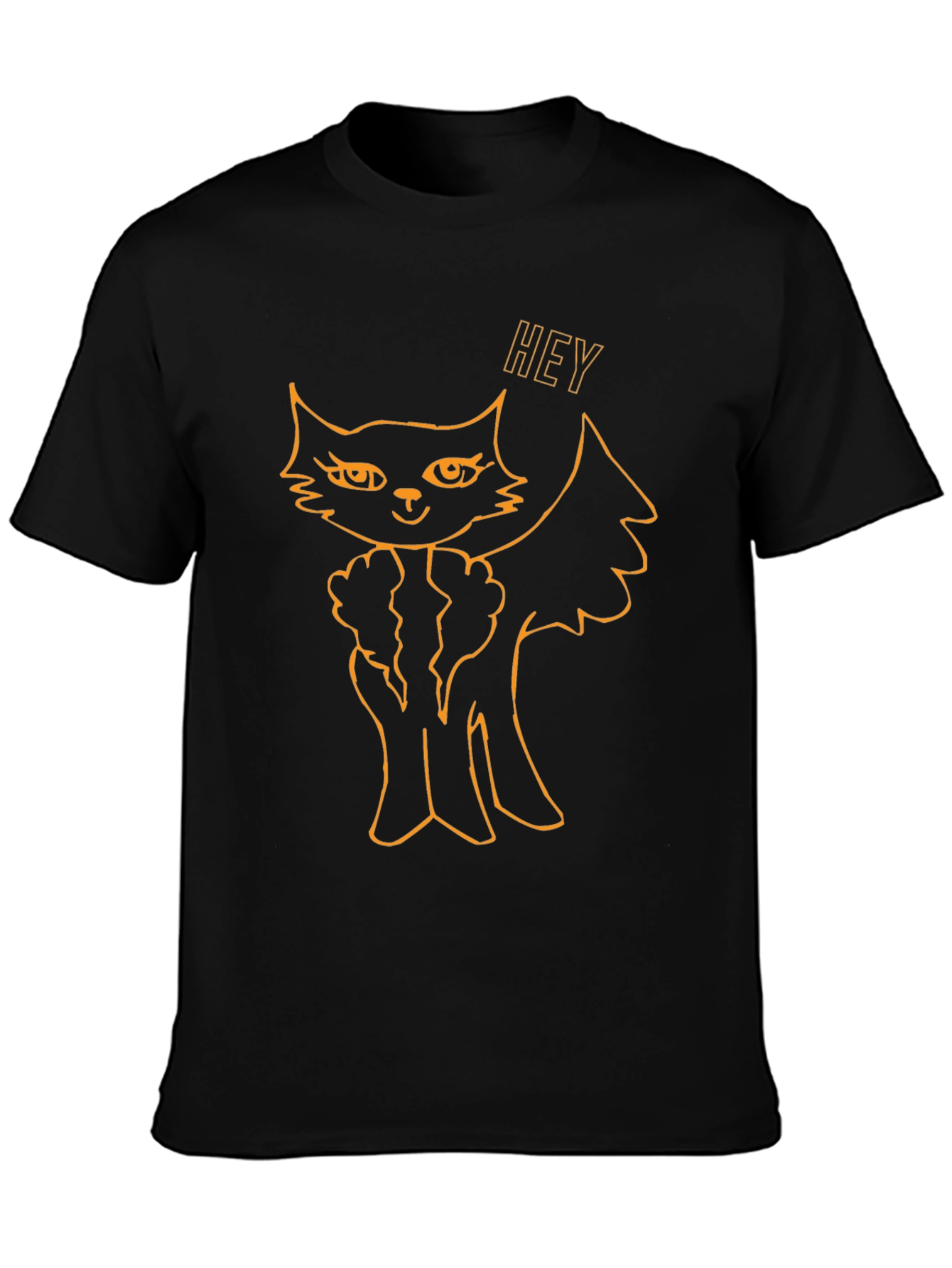Funny Cat Halloween T-Shirt - Black